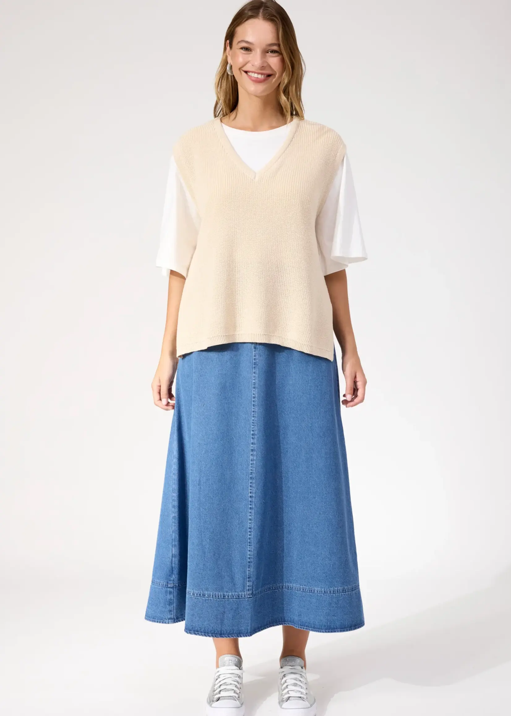Haven Alaska Knit Vest - Natural