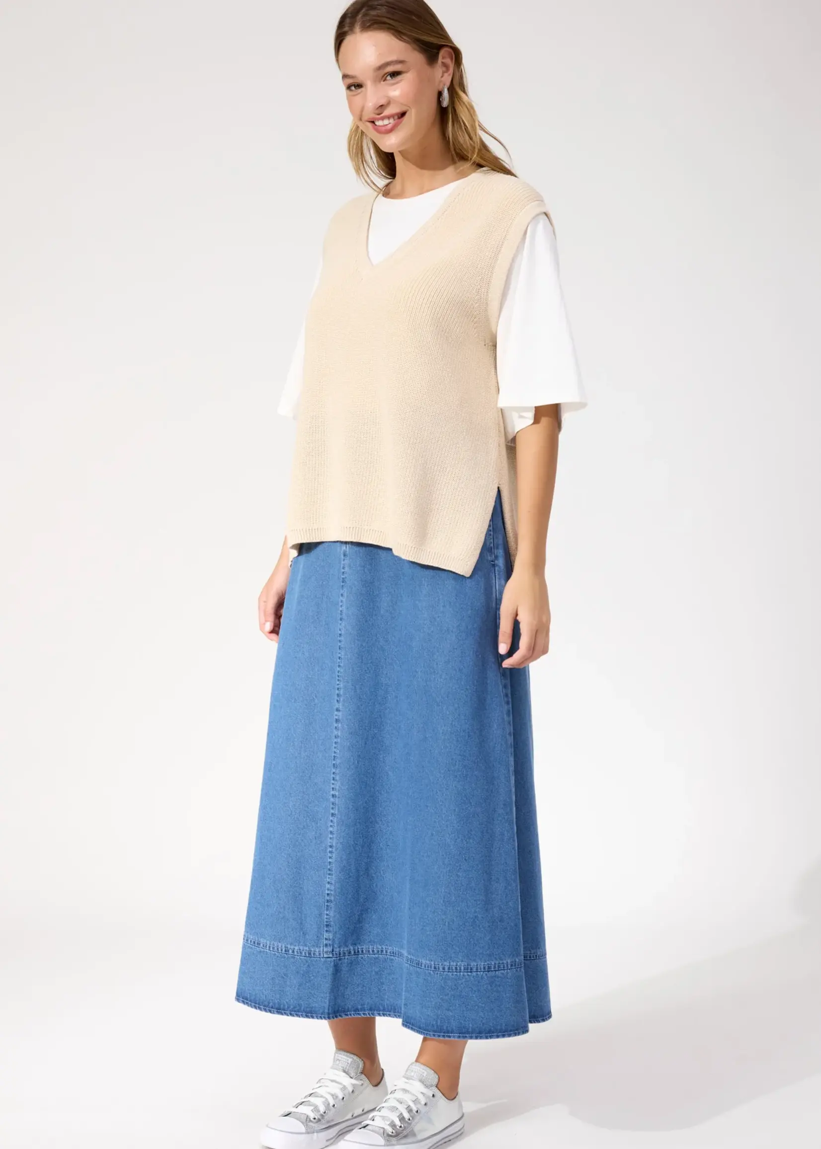 Haven Alaska Knit Vest - Natural