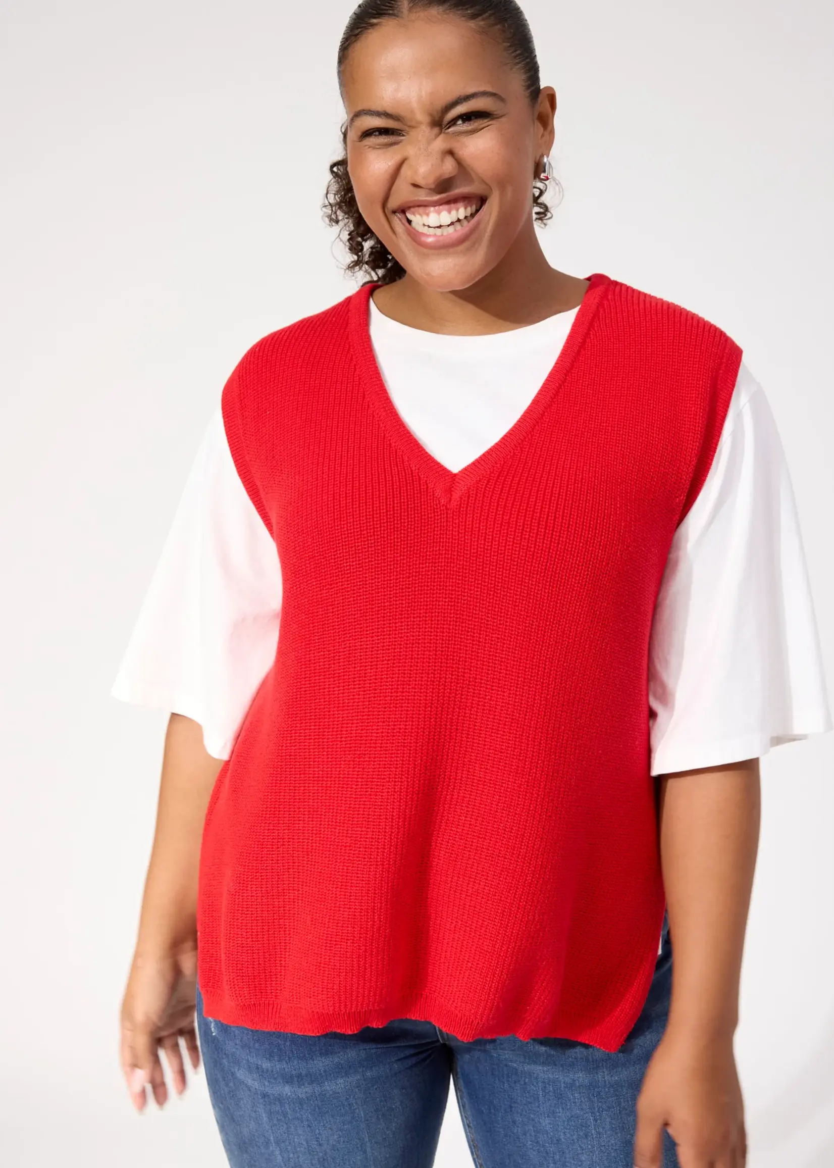 Haven Alaska Knit Vest - Red