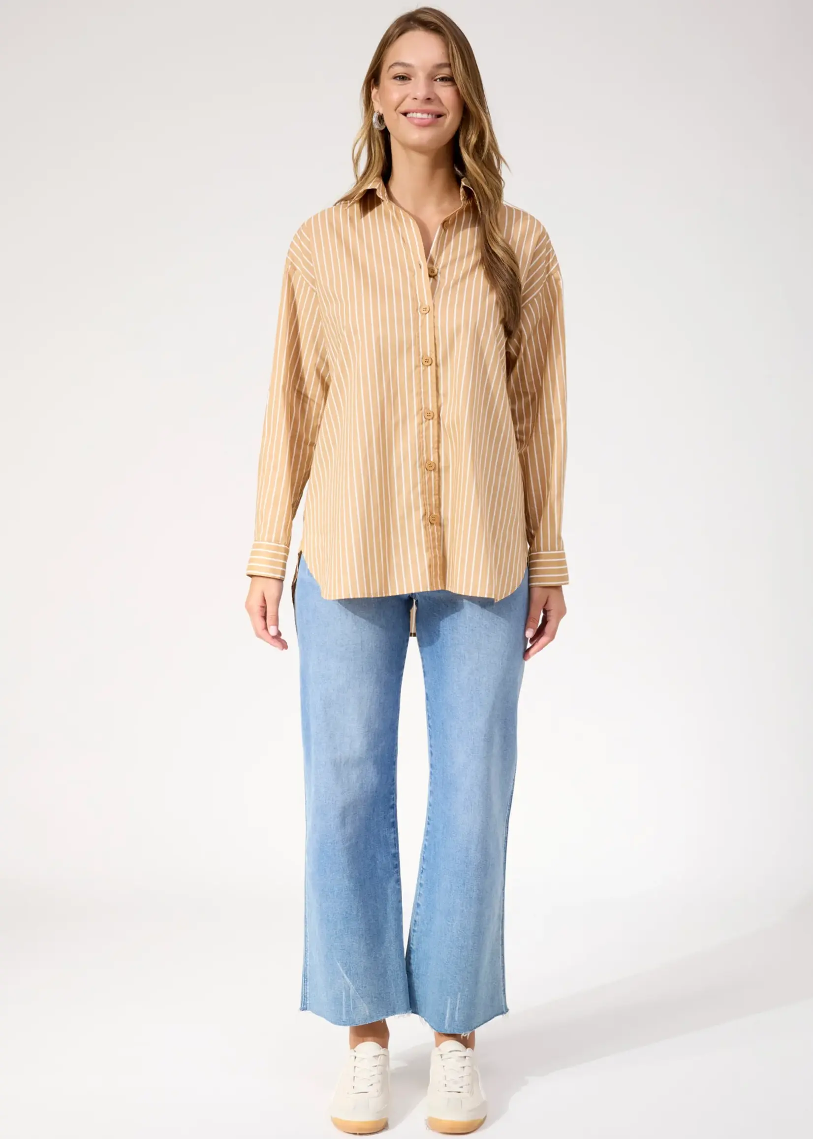 Haven Fairbanks Stripe Shirt - Latte