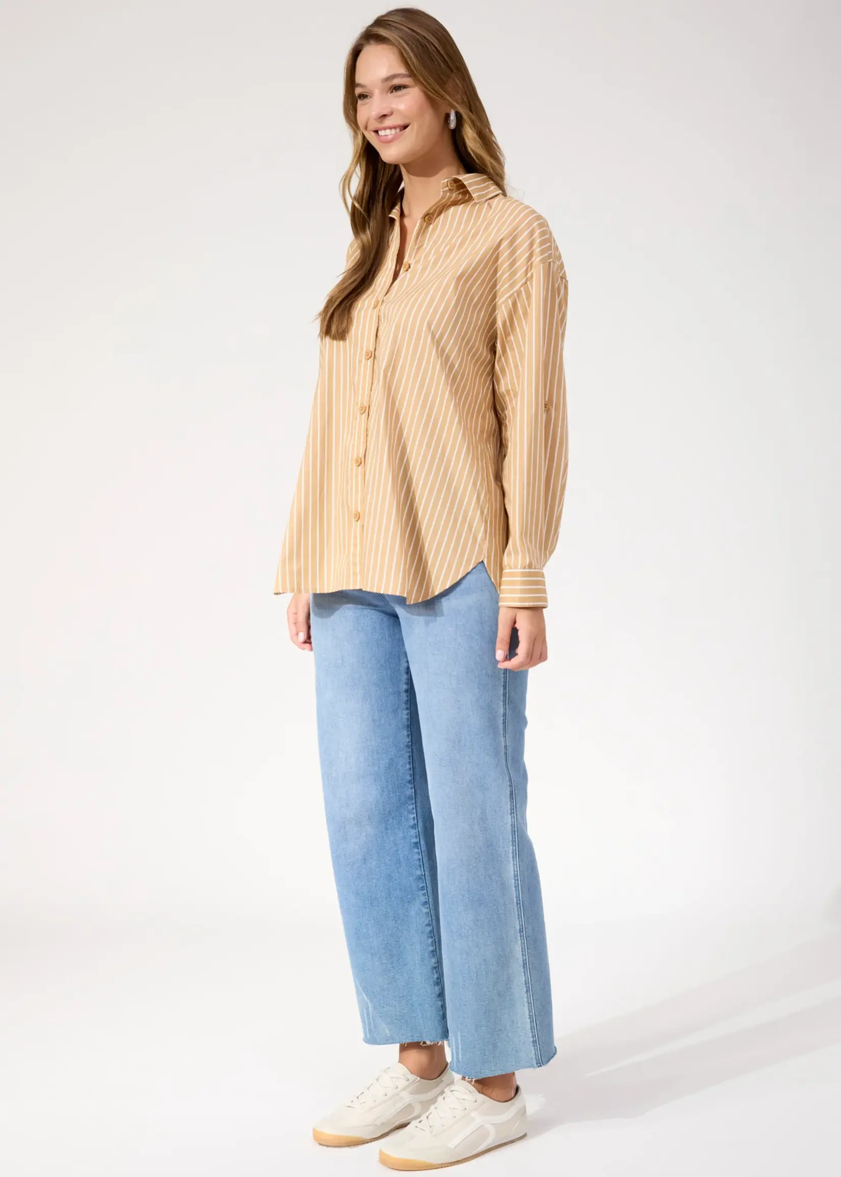 Haven Fairbanks Stripe Shirt - Latte