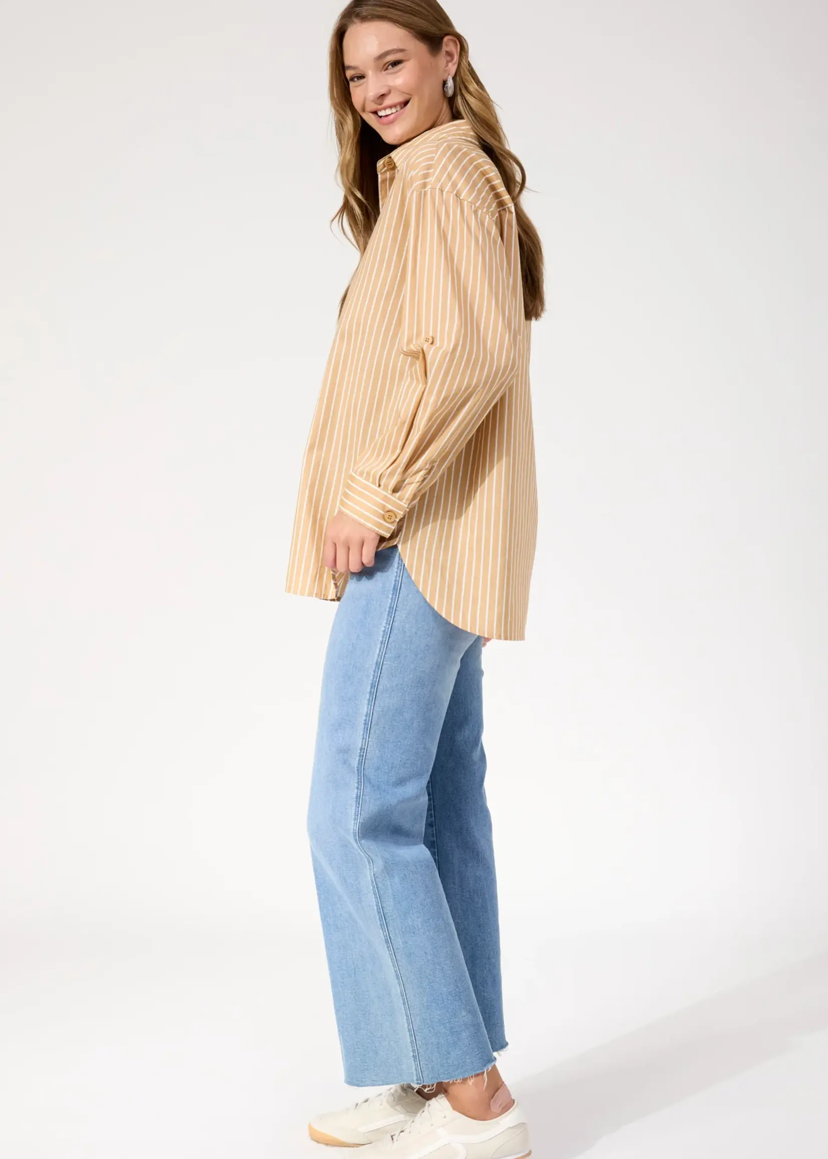 Haven Fairbanks Stripe Shirt - Latte