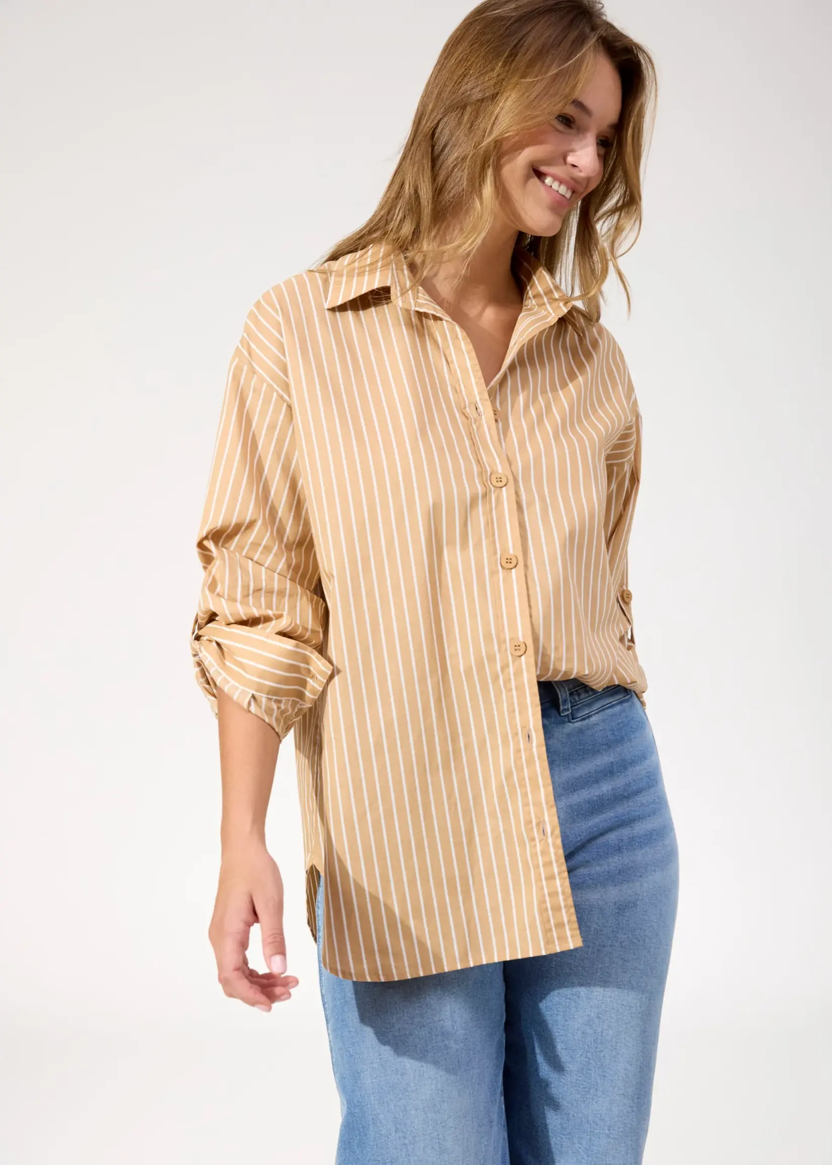 Haven Fairbanks Stripe Shirt - Latte
