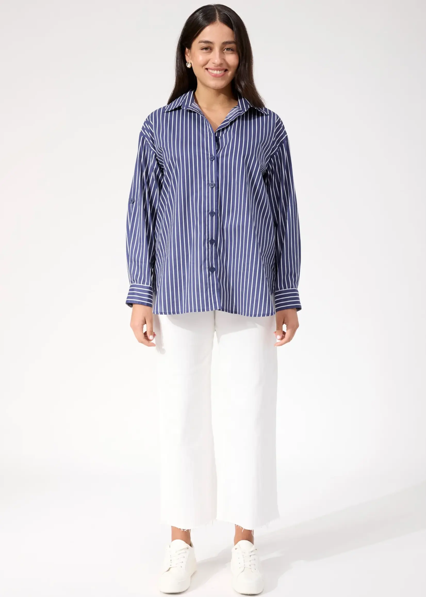 Haven Fairbanks Stripe Shirt - Navy