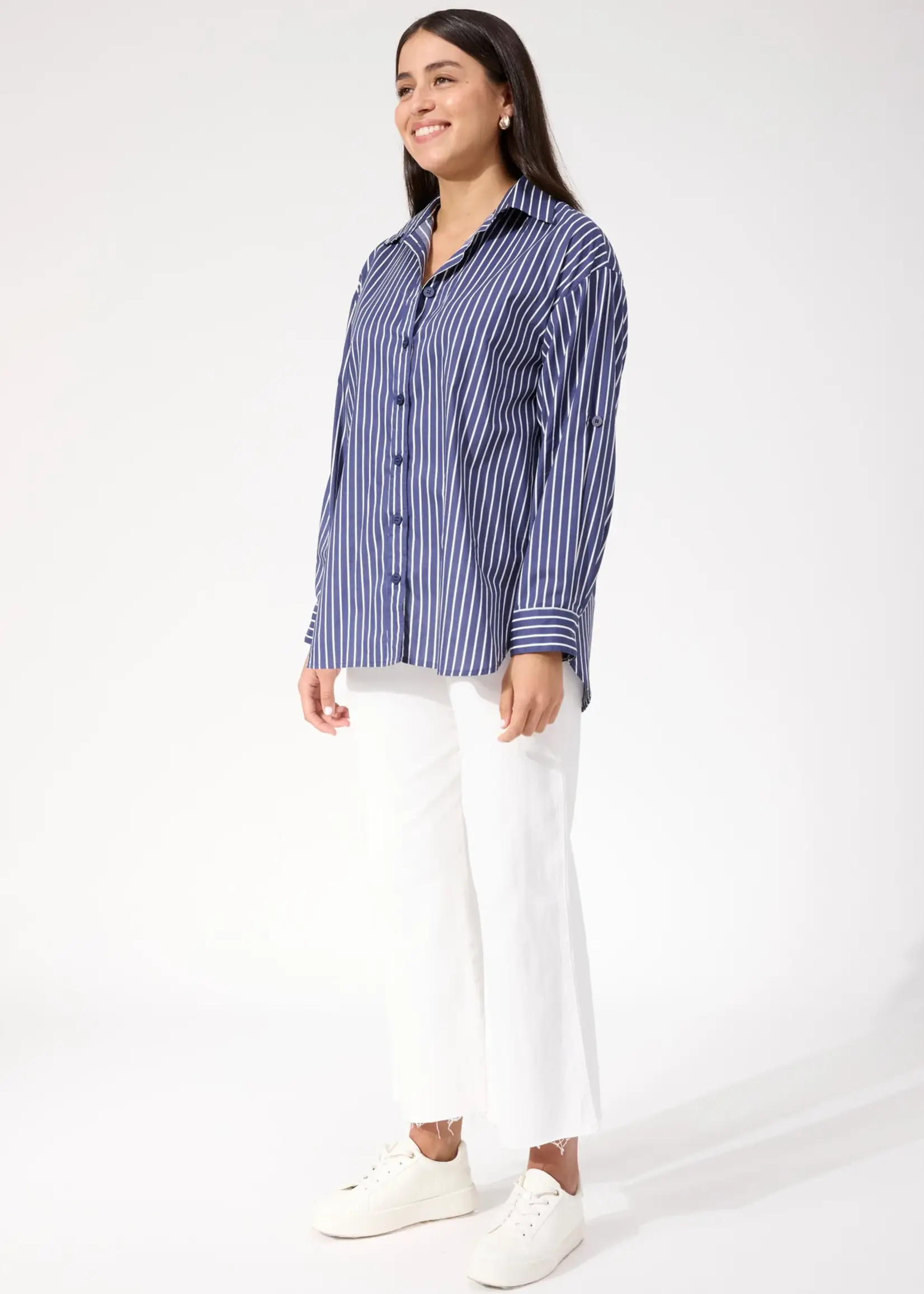 Haven Fairbanks Stripe Shirt - Navy