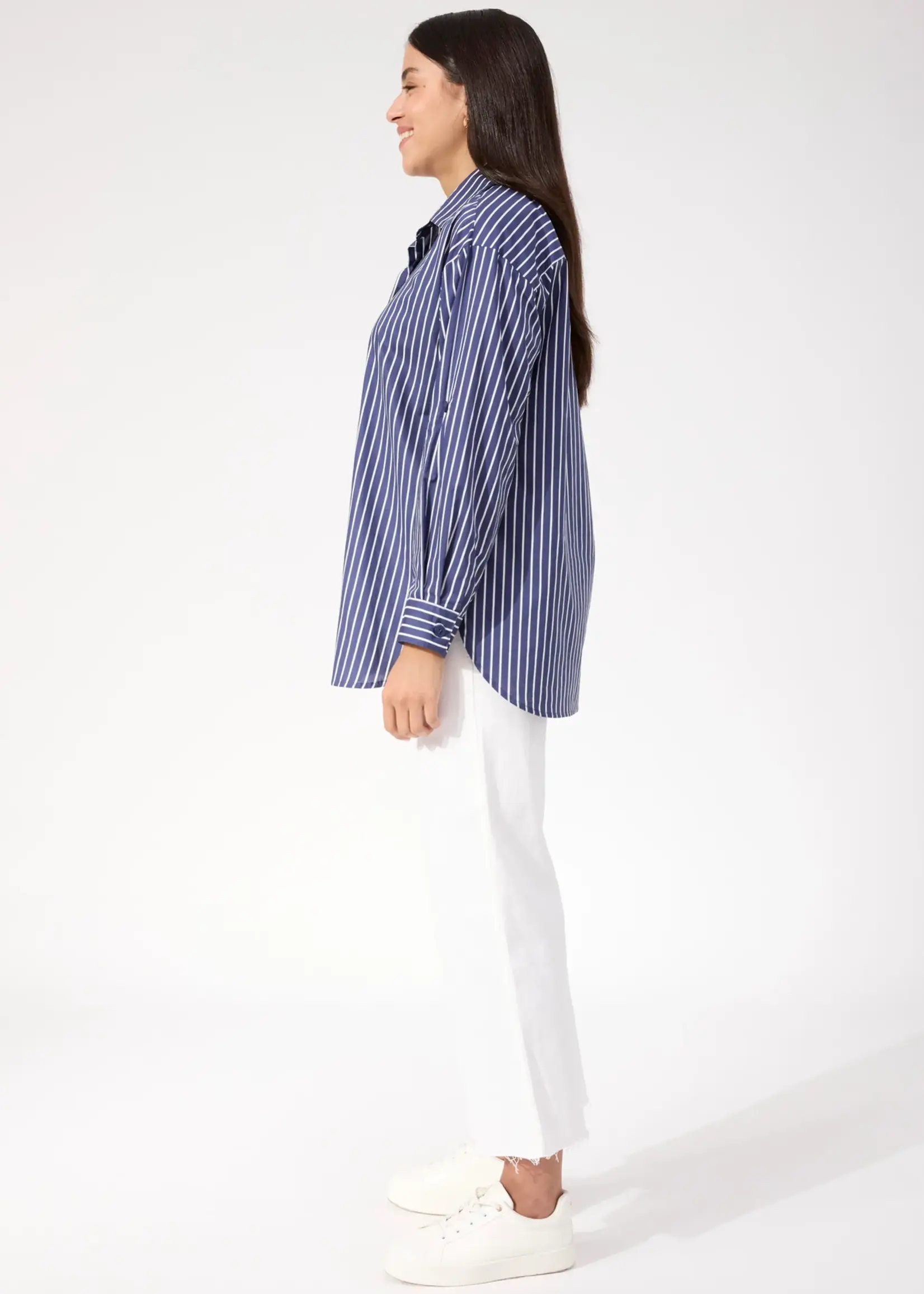 Haven Fairbanks Stripe Shirt - Navy