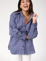 Haven Fairbanks Stripe Shirt - Navy