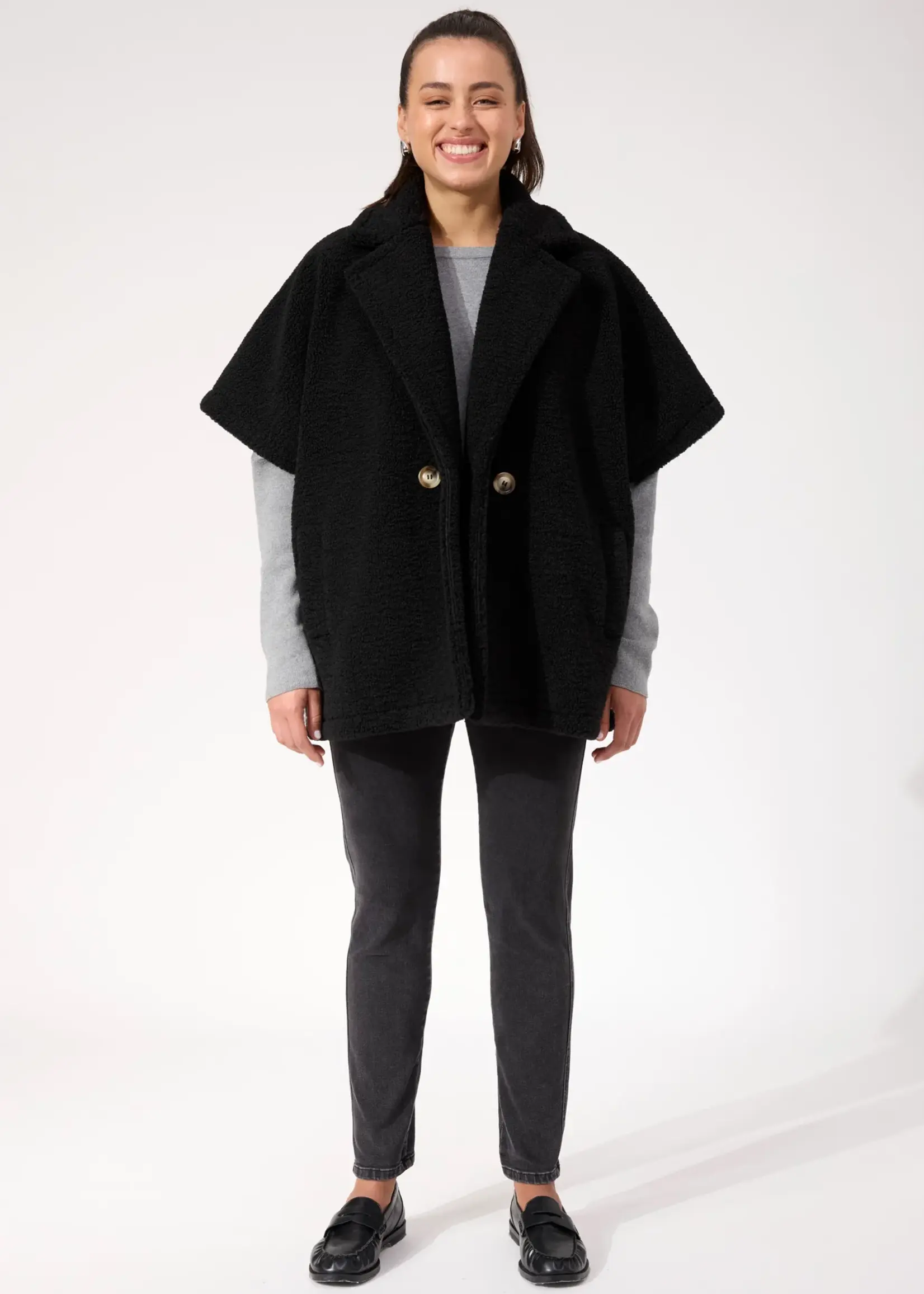 Haven Jackson Oversized Vest - Black