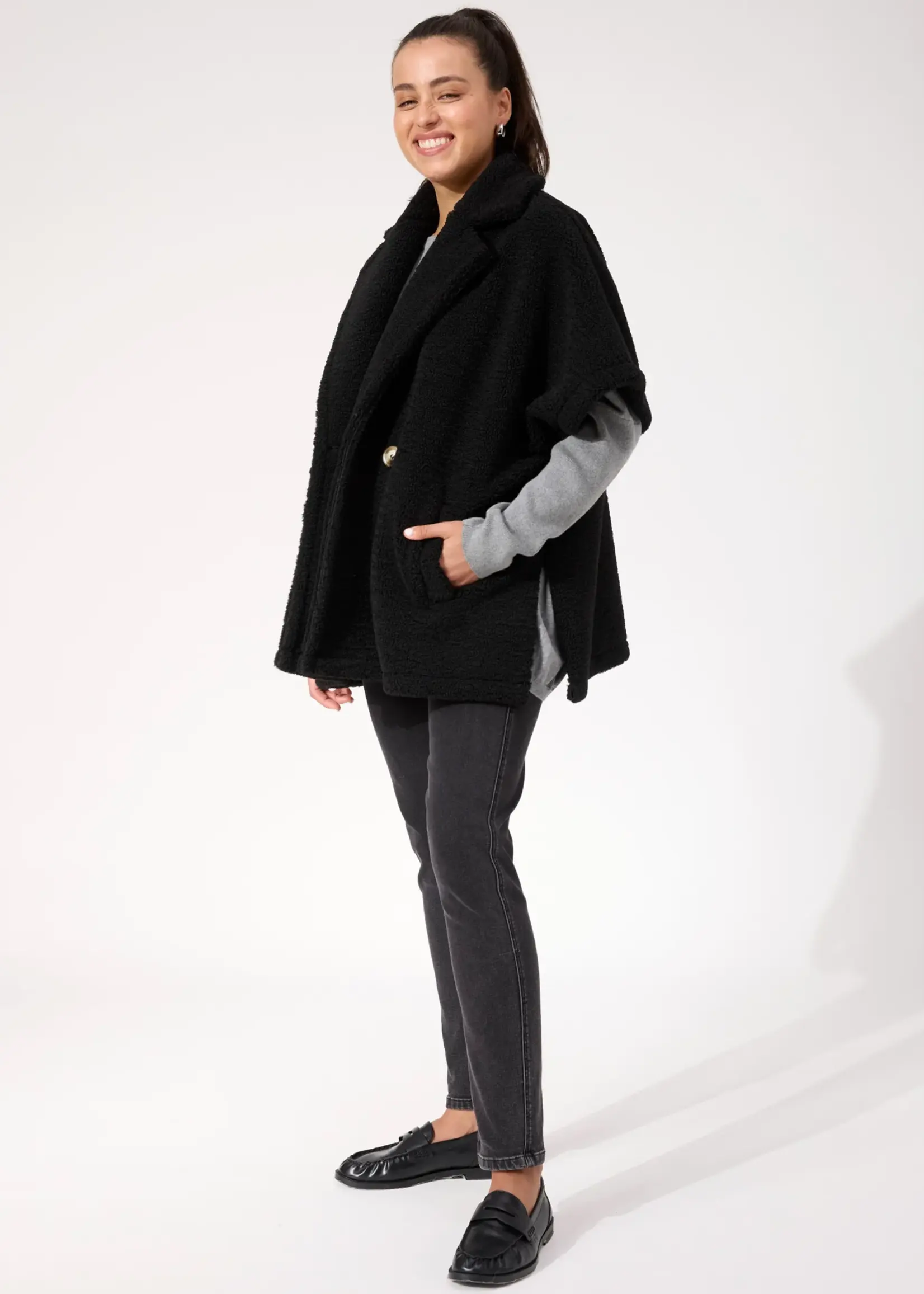 Haven Jackson Oversized Vest - Black