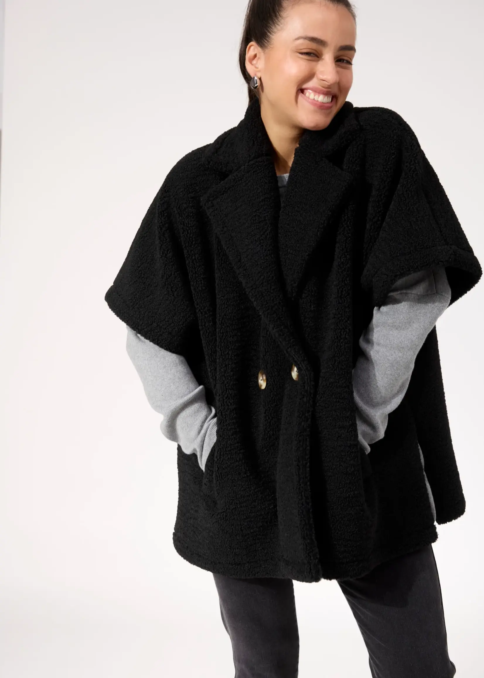 Haven Jackson Oversized Vest - Black
