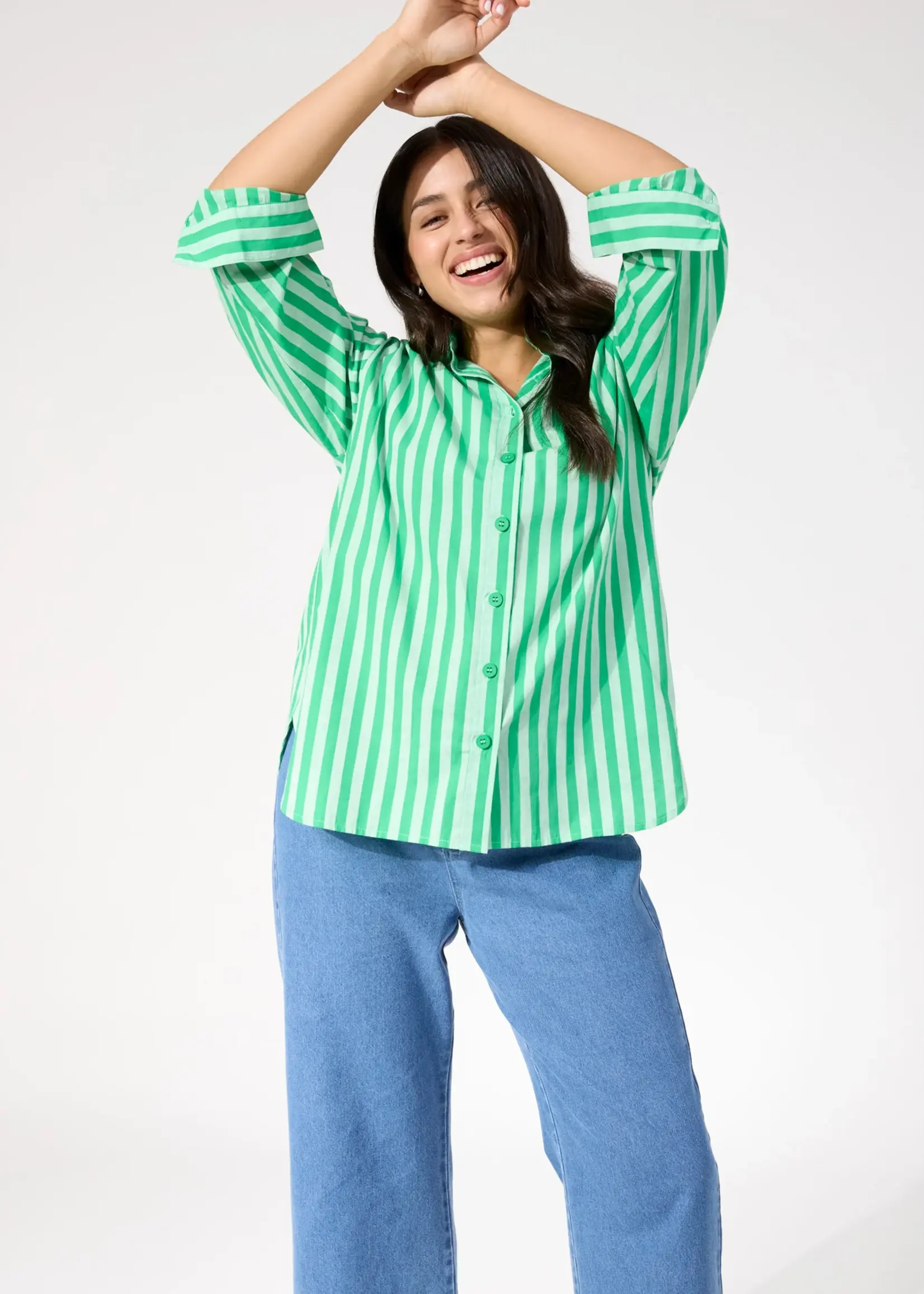 Haven Monterosa Stripe Shirt - Green