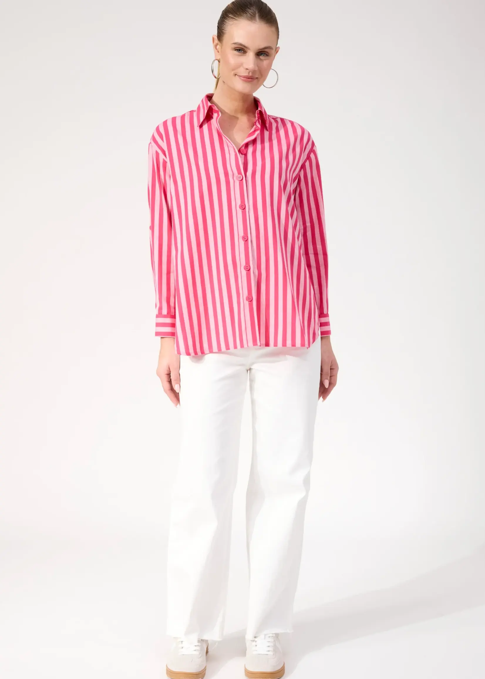 Haven Monterosa Stripe Shirt - Hot Pink