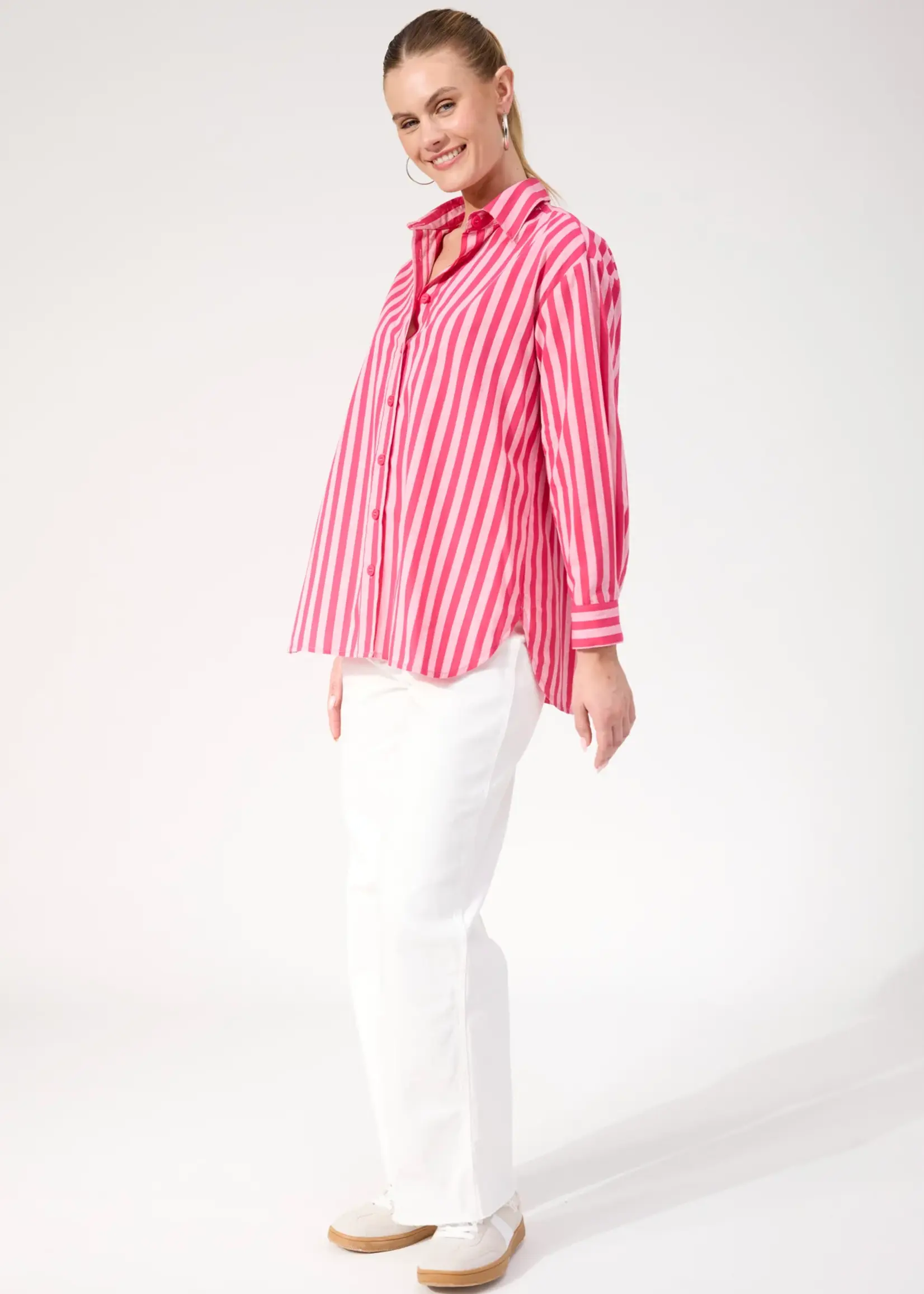 Haven Monterosa Stripe Shirt - Hot Pink