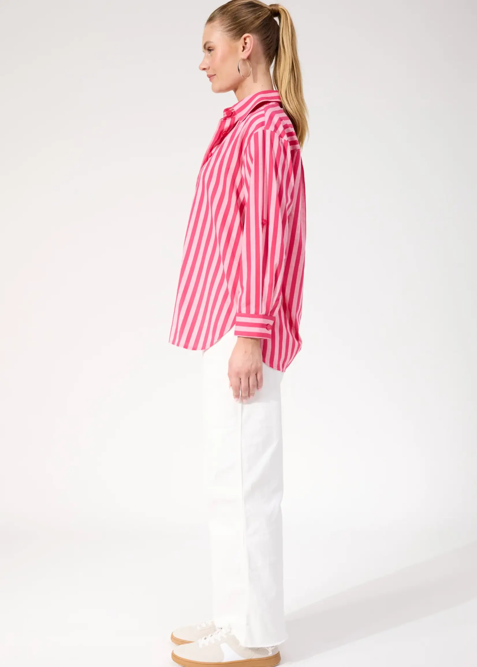 Haven Monterosa Stripe Shirt - Hot Pink