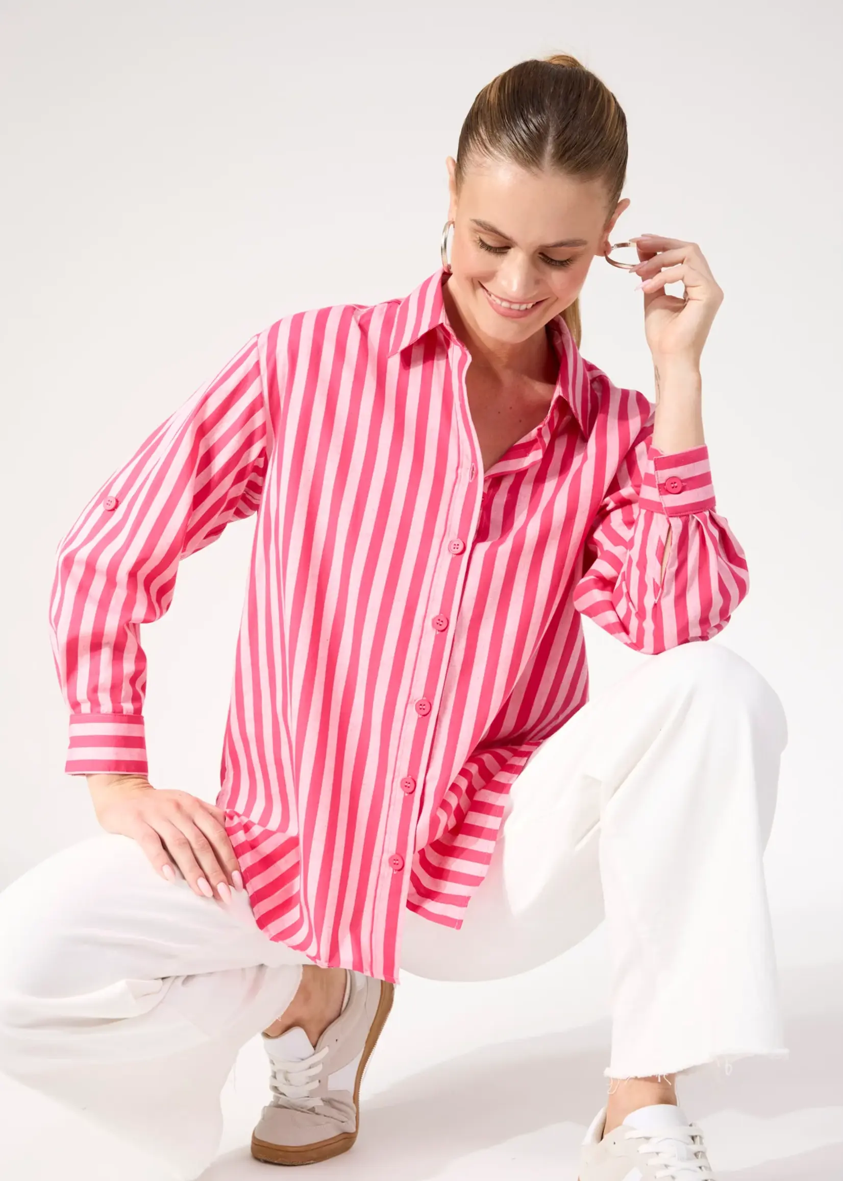 Haven Monterosa Stripe Shirt - Hot Pink