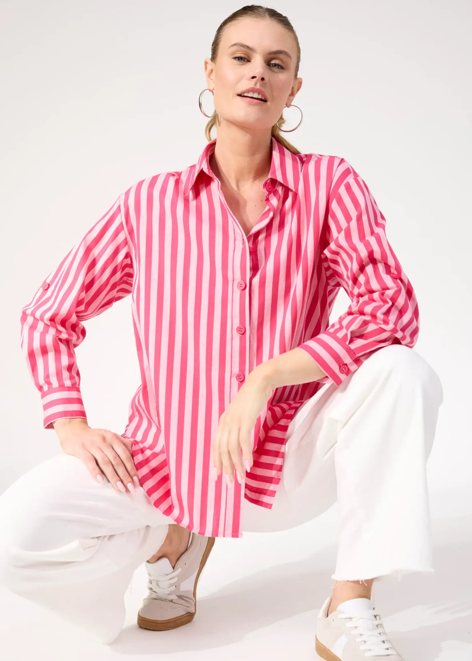 Haven Monterosa Stripe Shirt - Hot Pink