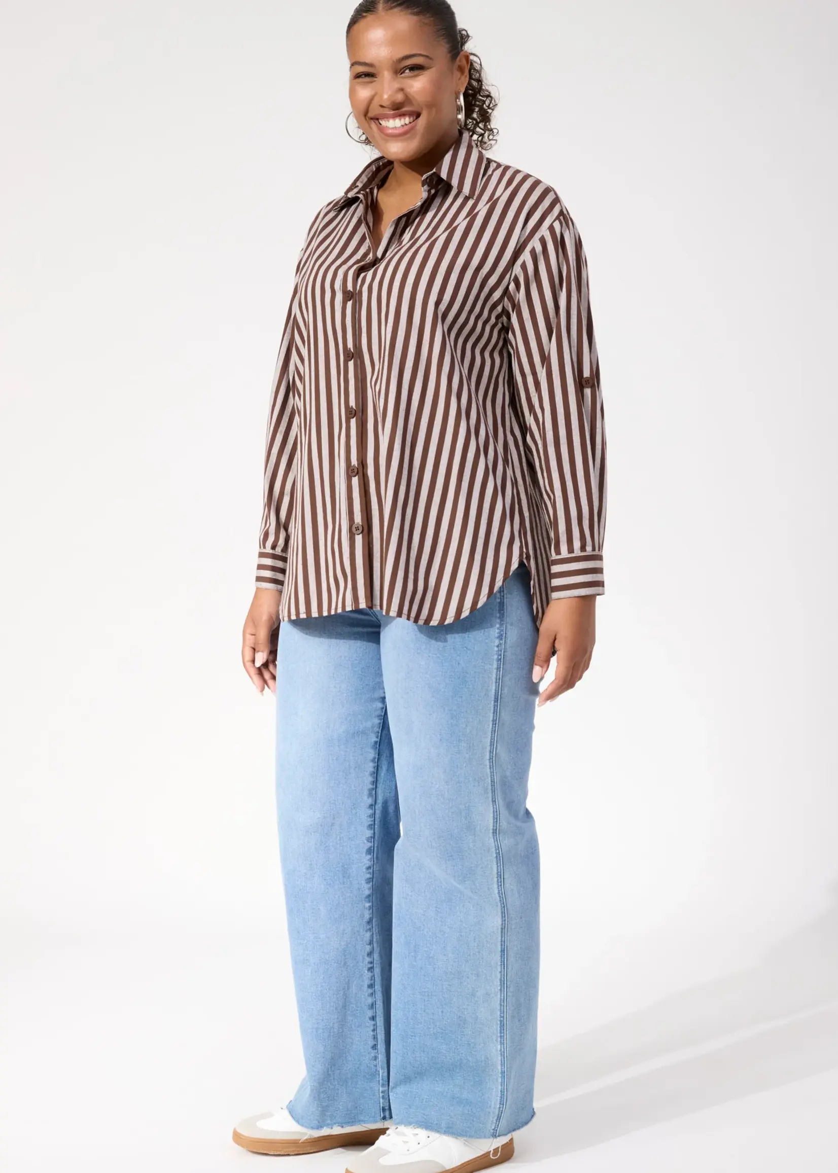 Haven Monterosa Stripe Shirt - Brown