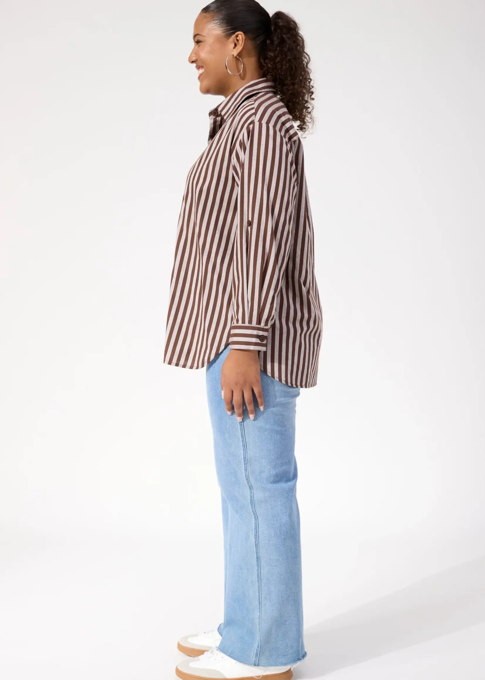 Haven Monterosa Stripe Shirt - Brown