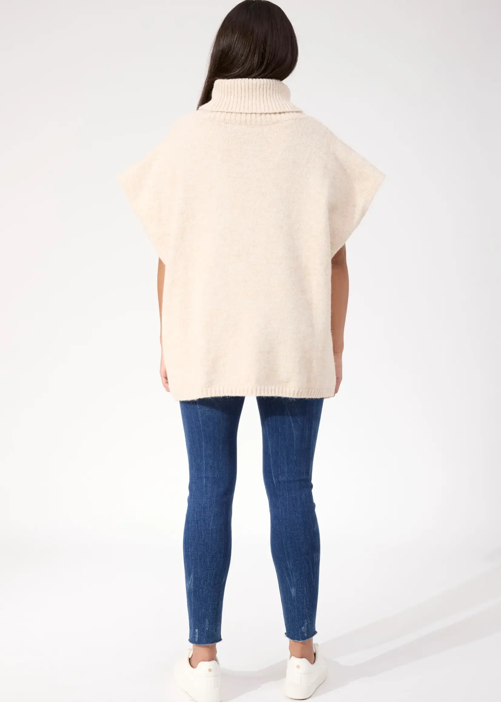 Haven Valenza Knit Poncho - Natural