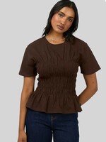 All About Eve Lipa Ruched Top - Brown