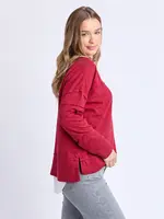 Foxwood Jayne Throw On Top - Rhubarb Red