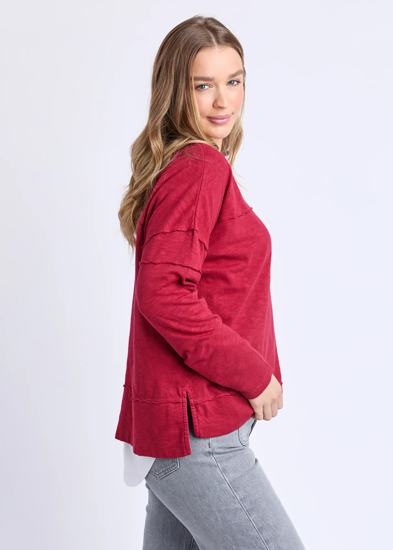 Foxwood Jayne Throw On Top - Rhubarb Red