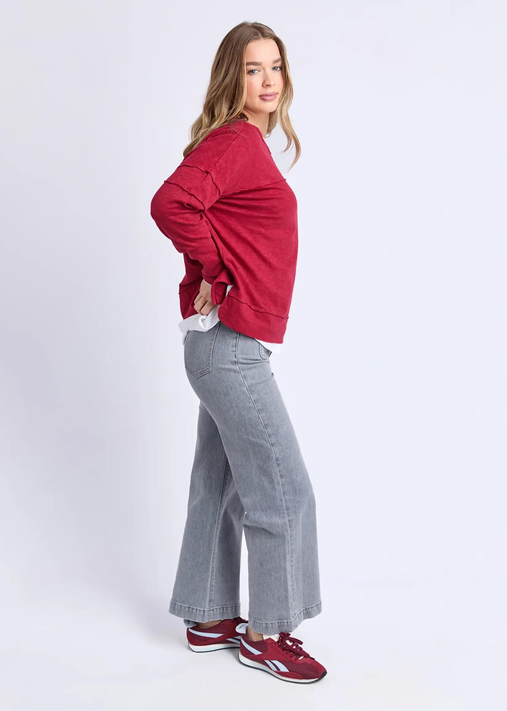 Foxwood Jayne Throw On Top - Rhubarb Red