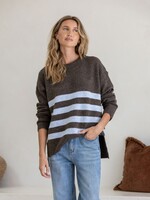 Manor Knit - Chocolate/Blue
