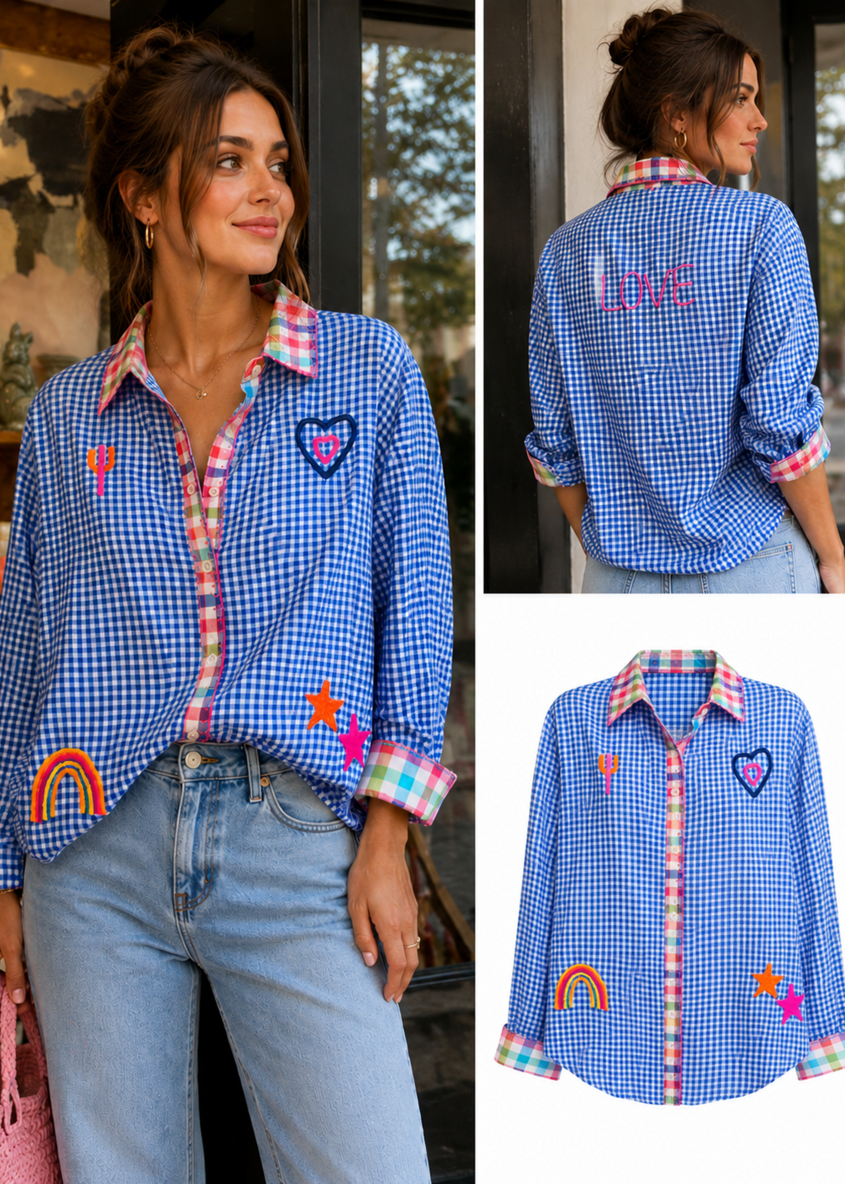 Zoda Shirt - Blue Check  (KS/12009)
