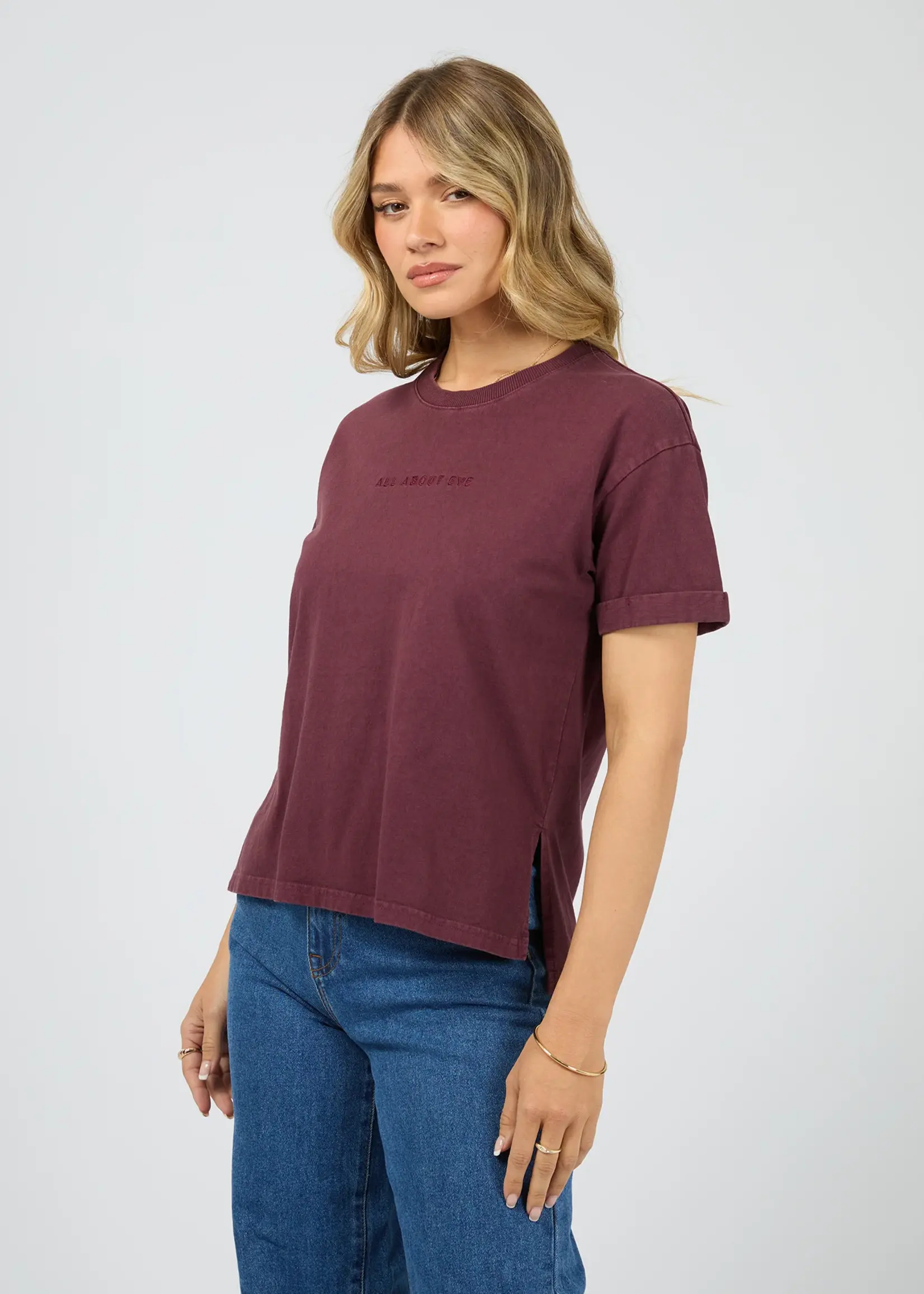 All About Eve AAE Washed Tee - Wine