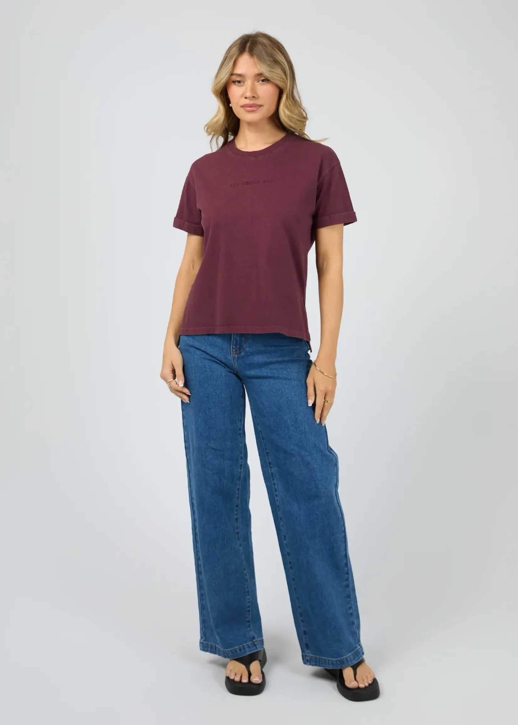 All About Eve AAE Washed Tee - Wine