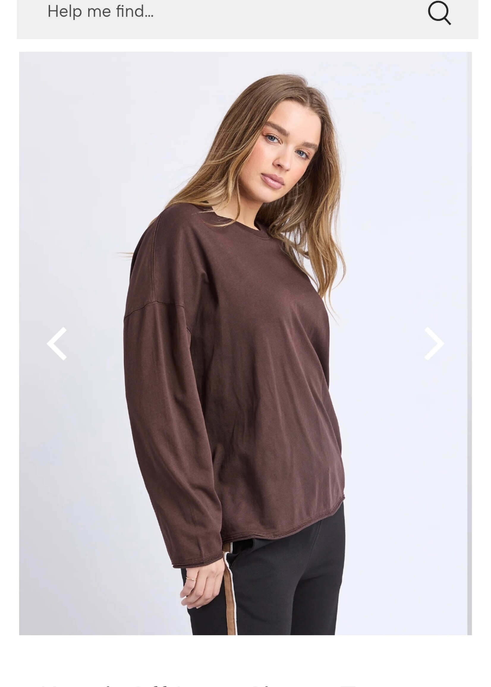 Foxwood Knock Off LS Tee _ Coffee