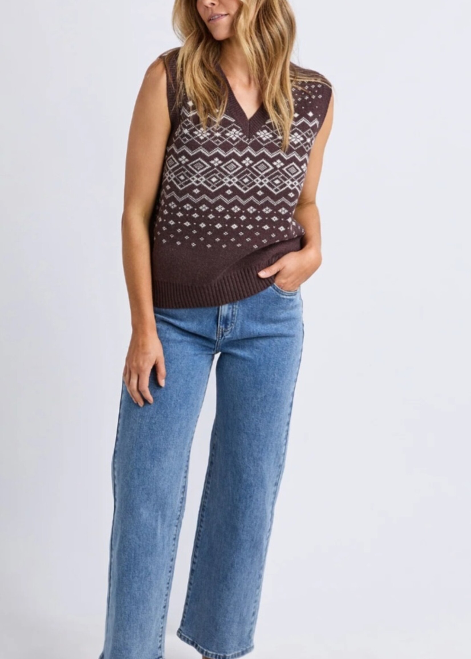 Foxwood Nordic Vest Chocolate