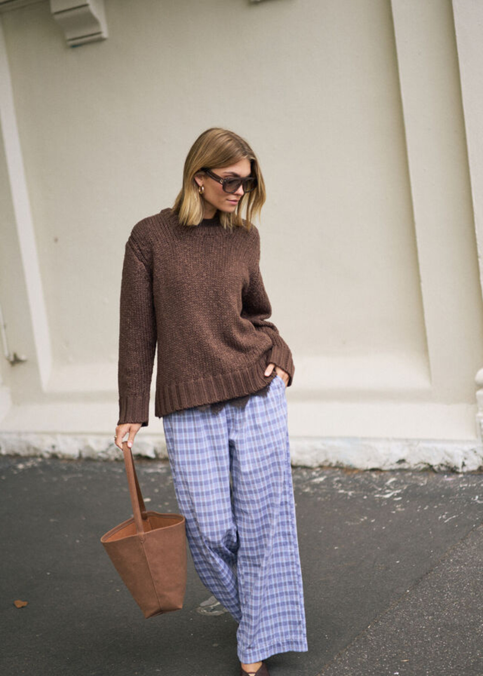 Ceres Life Sage Chunky Knit Crew