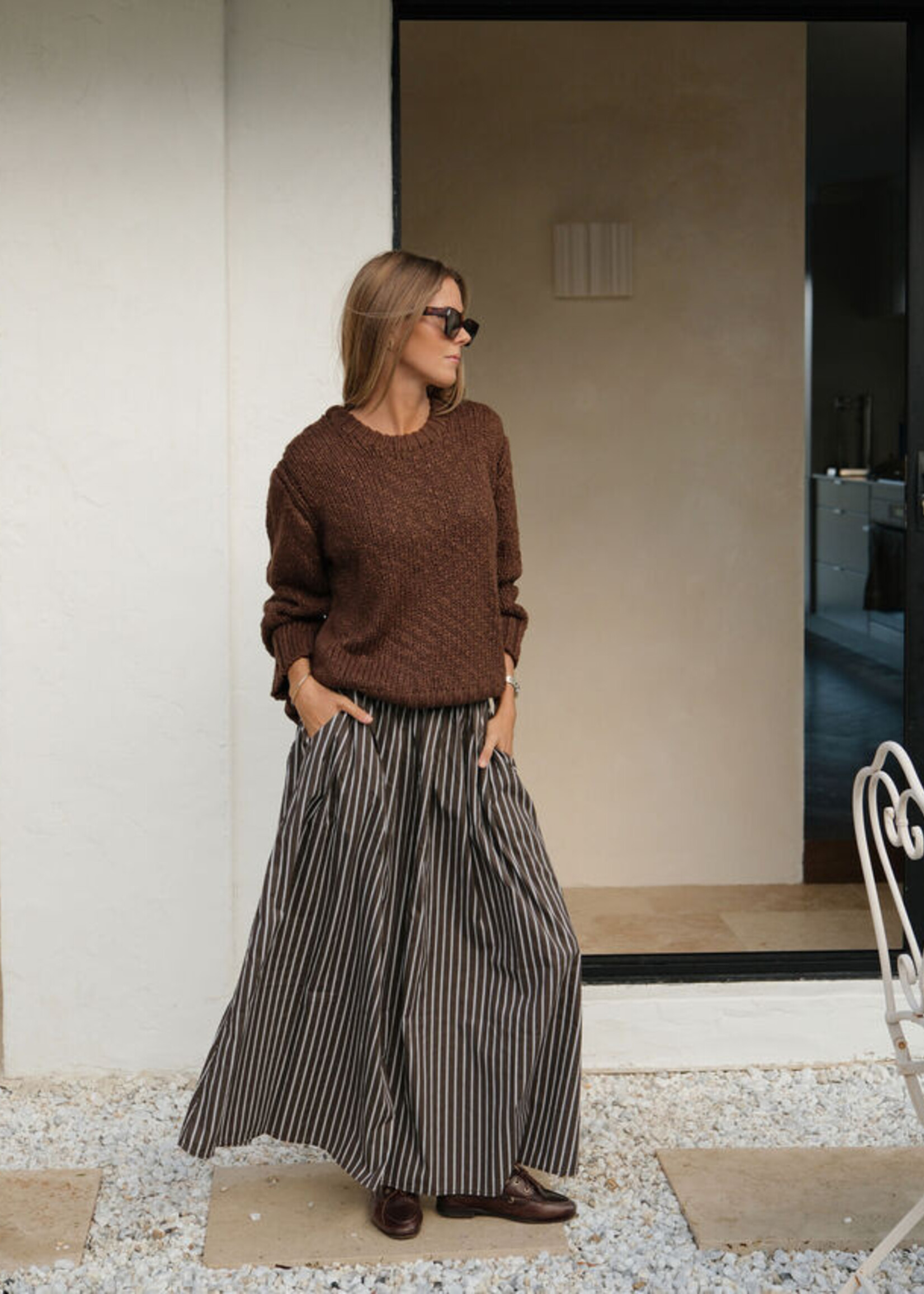 Ceres Life Sage Chunky Knit Crew