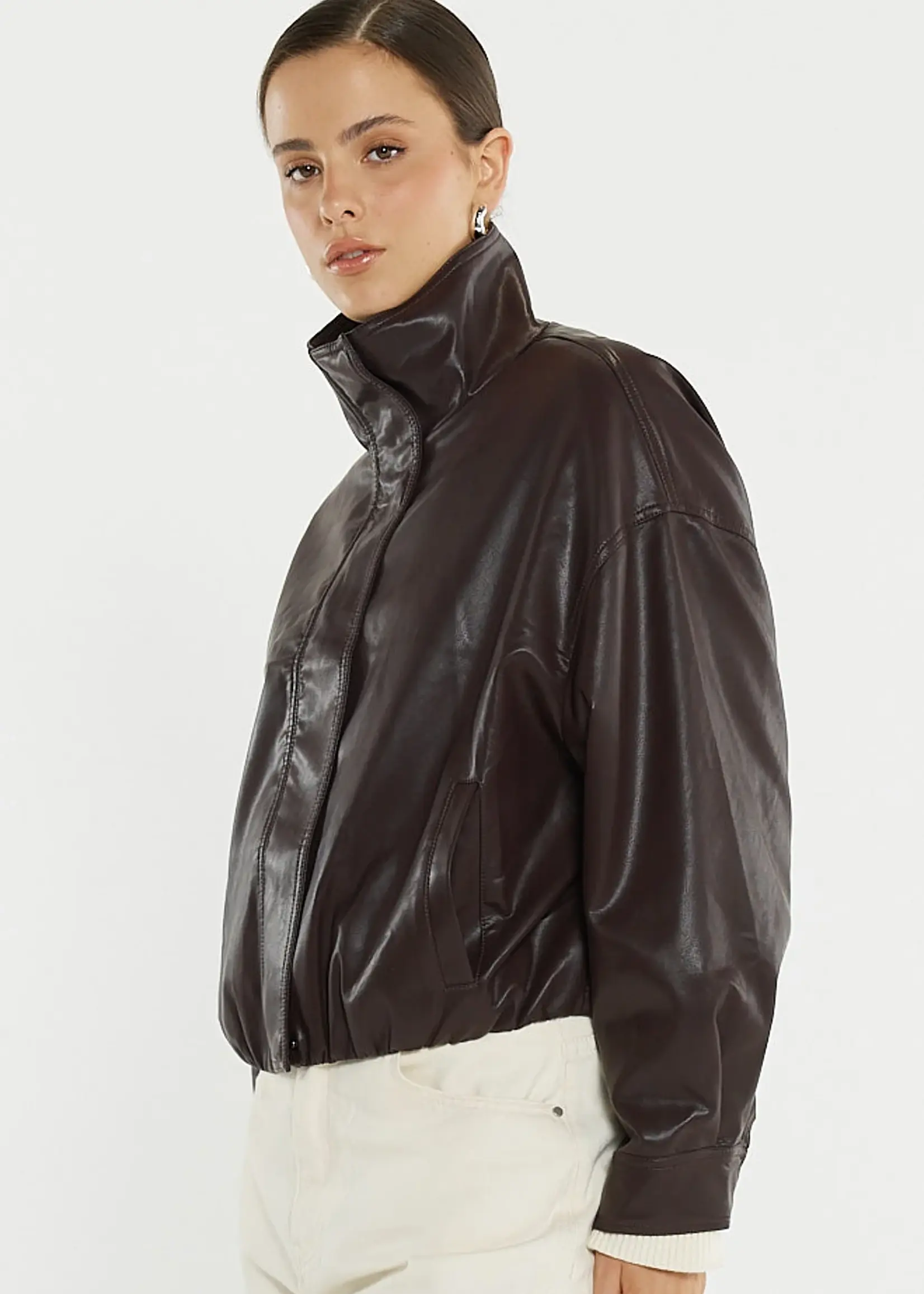 Sass Jude Leather Bomber