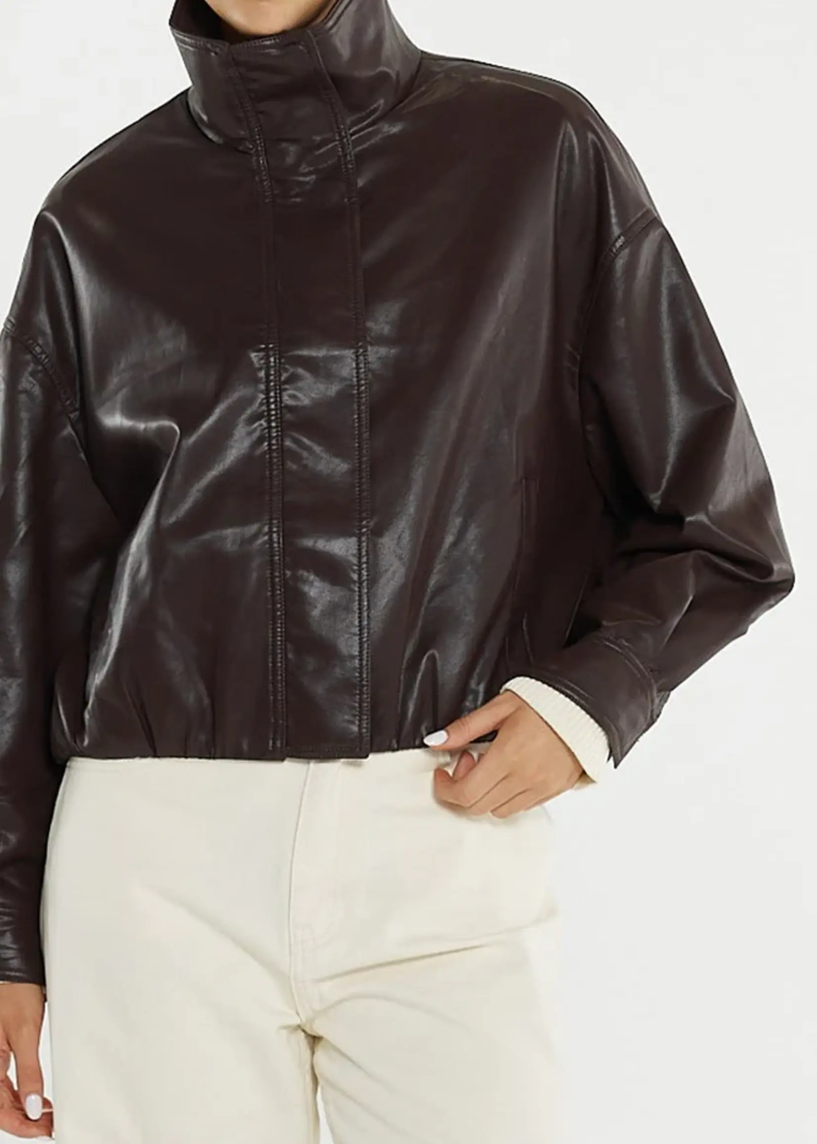 Sass Jude Leather Bomber