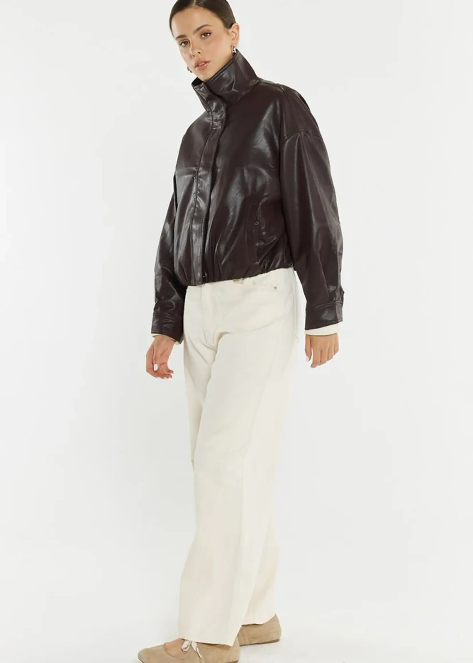 Sass Jude Leather Bomber