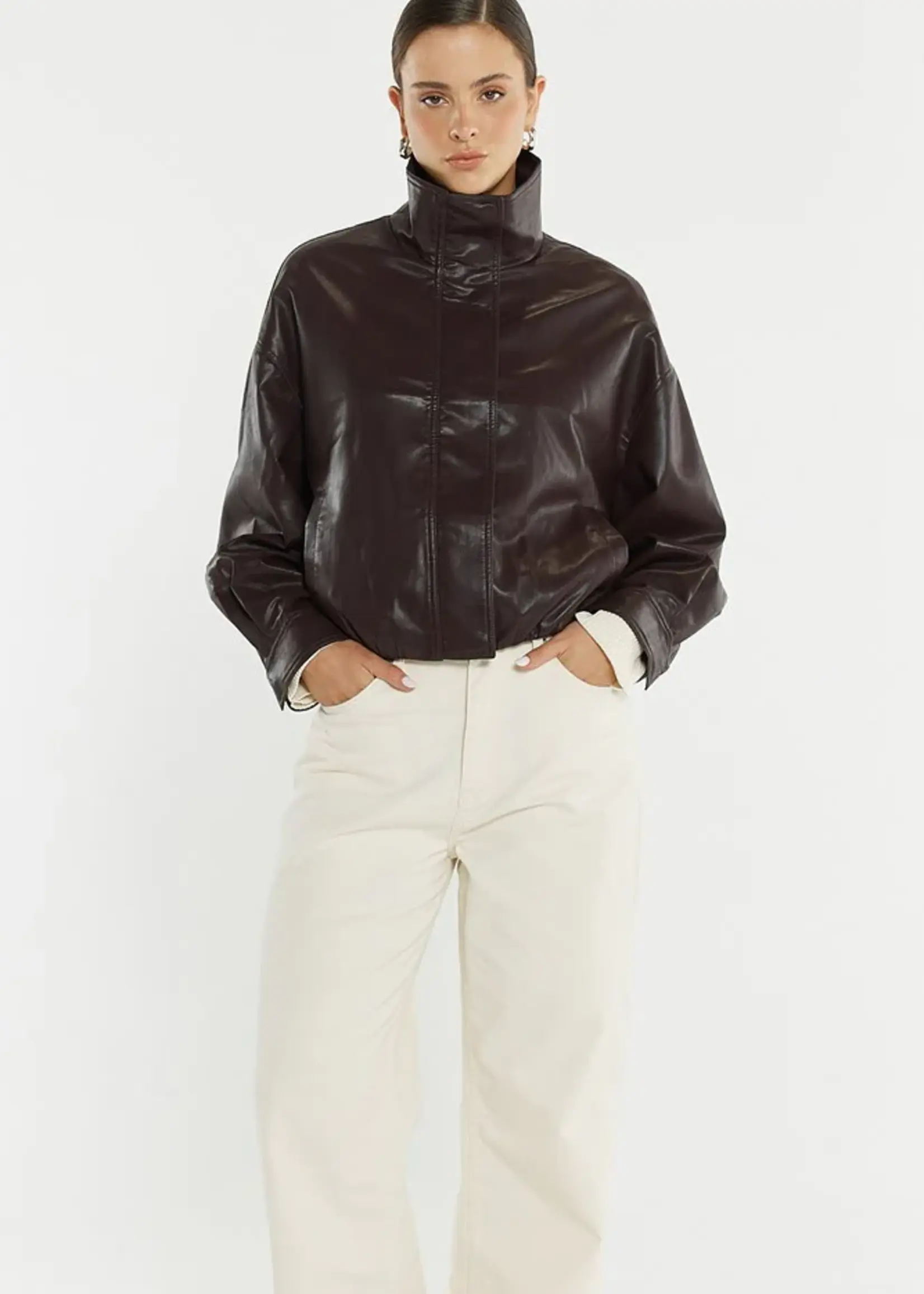 Sass Jude Leather Bomber