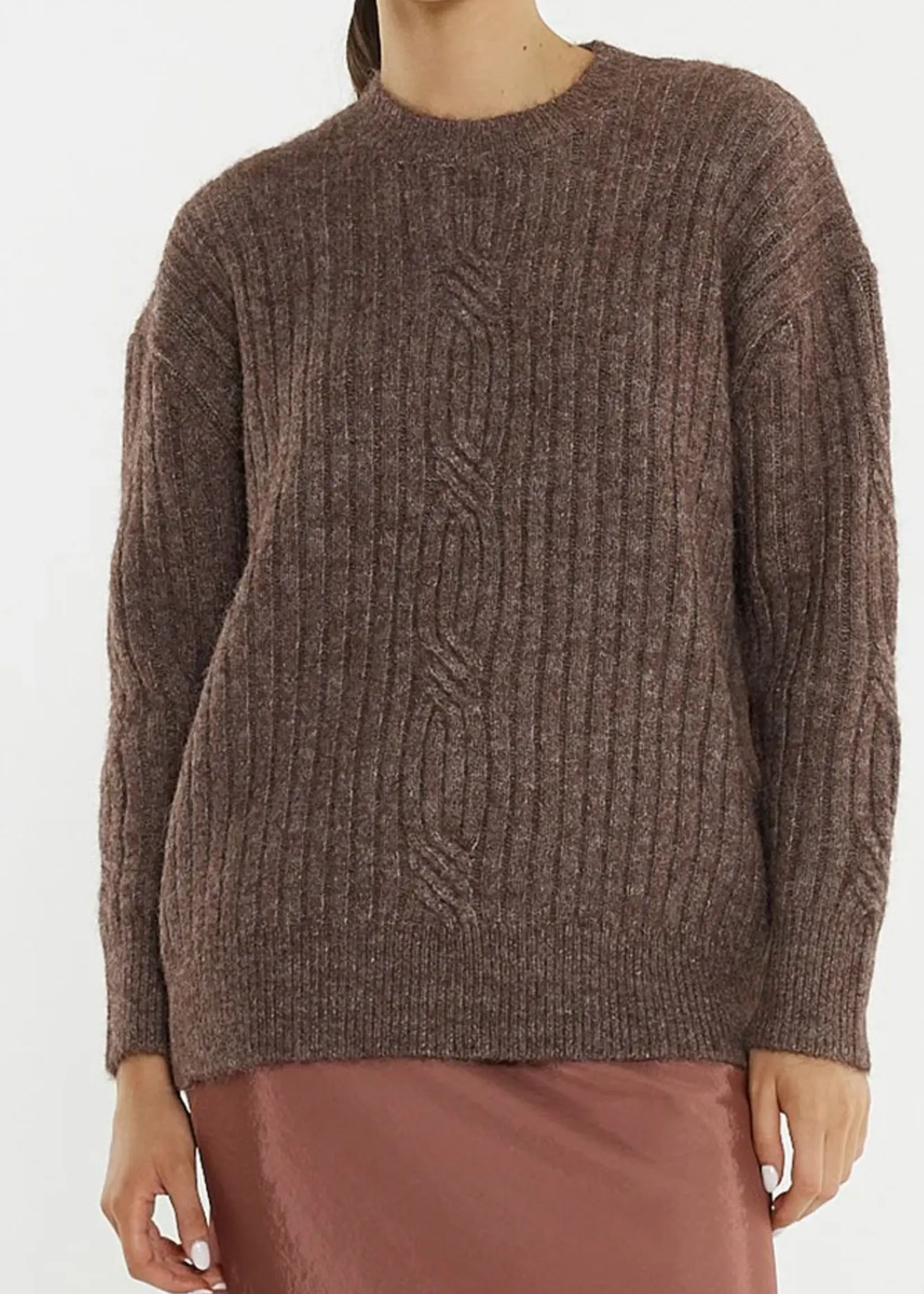 Sass Kira Cable Jumper - Dusty Rose