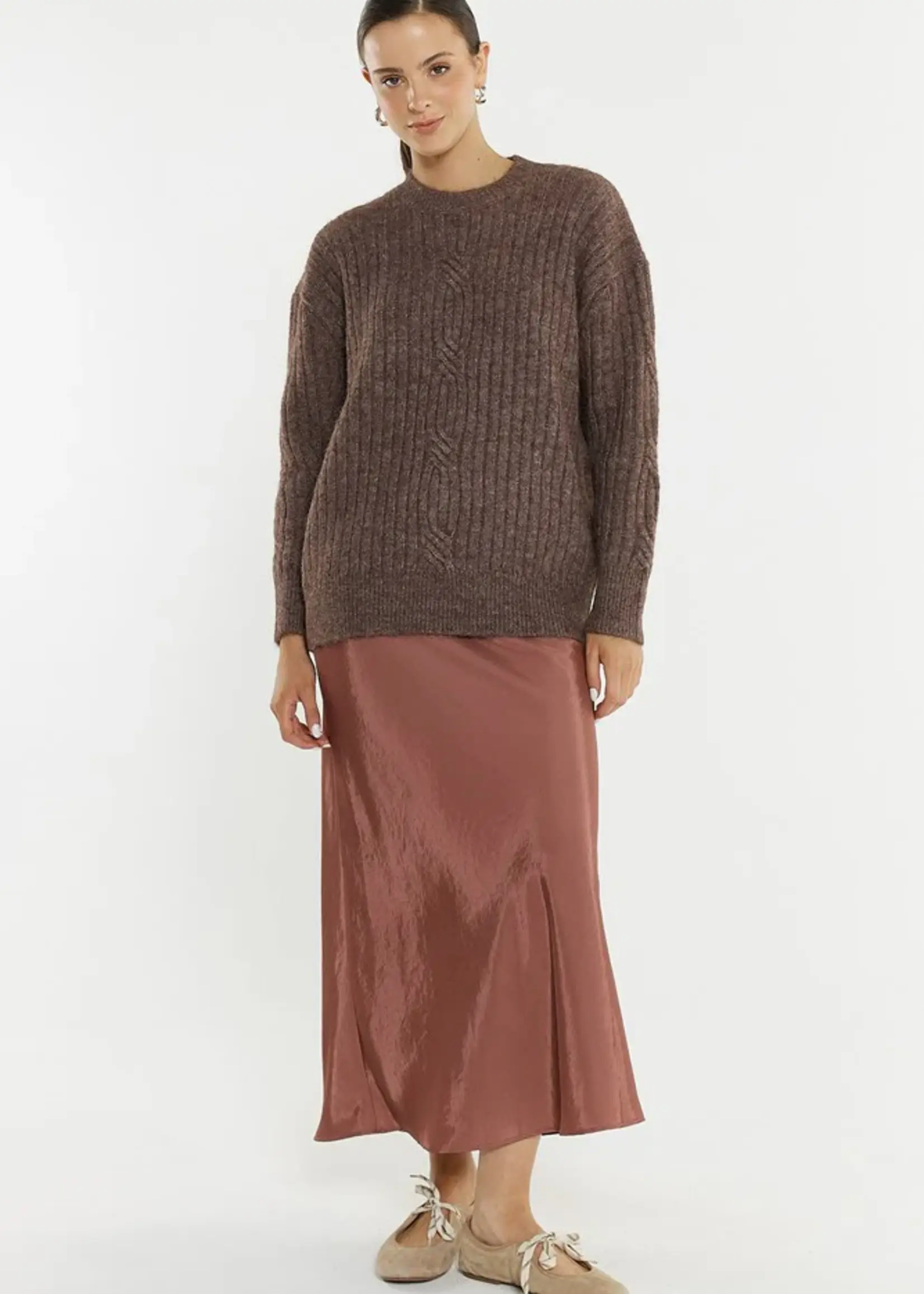 Sass Kira Cable Jumper - Dusty Rose