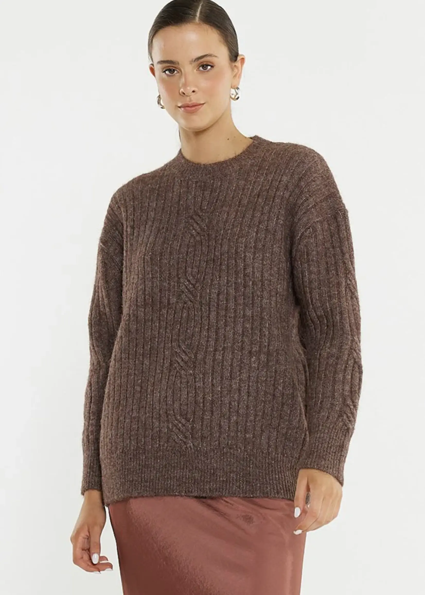 Sass Kira Cable Jumper - Dusty Rose