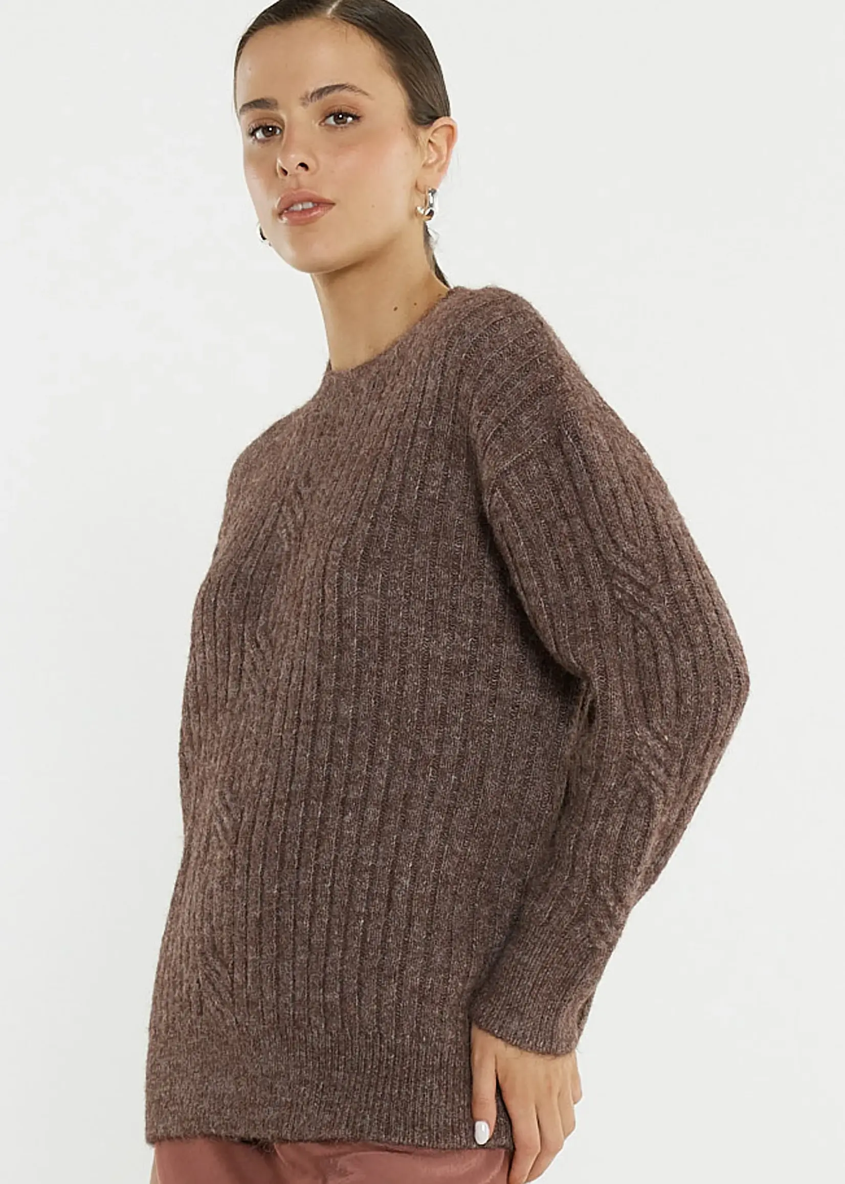 Sass Kira Cable Jumper - Dusty Rose