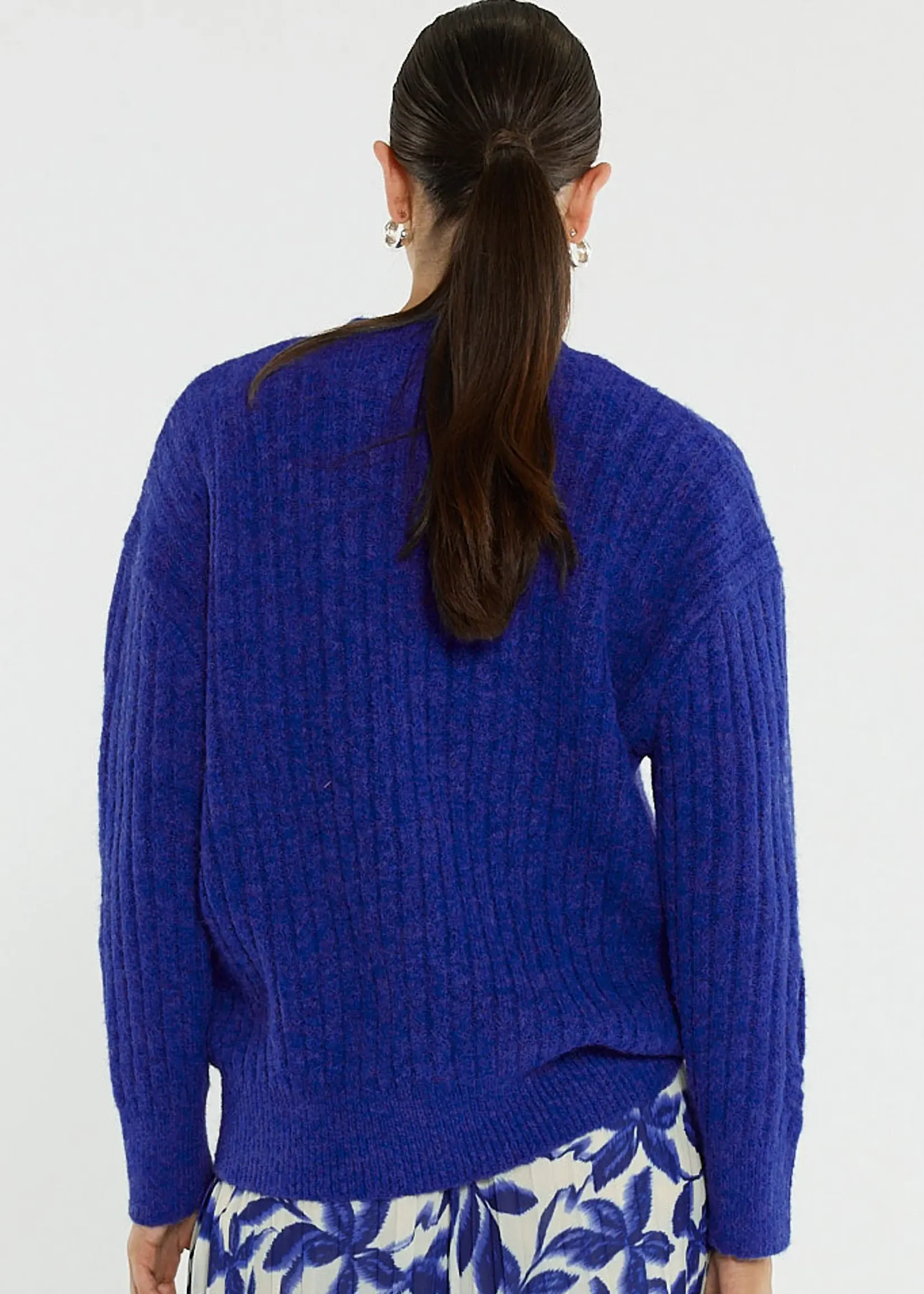 Sass Kira Cable Jumper - Cobalt