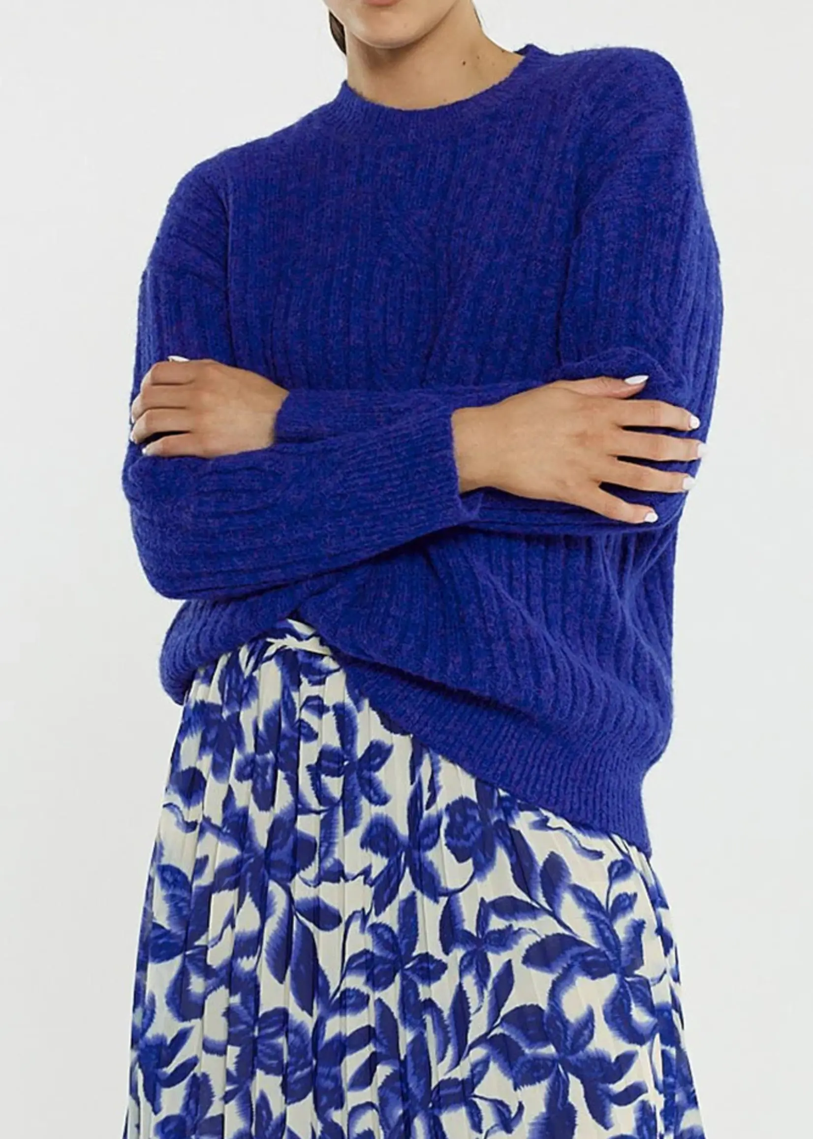 Sass Kira Cable Jumper - Cobalt