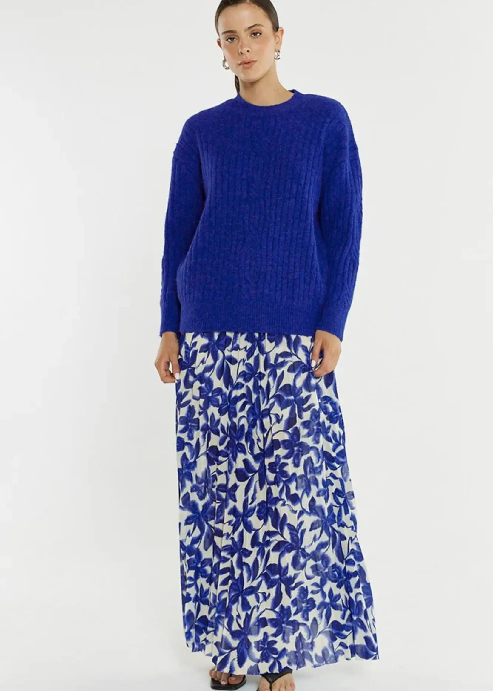 Sass Kira Cable Jumper - Cobalt