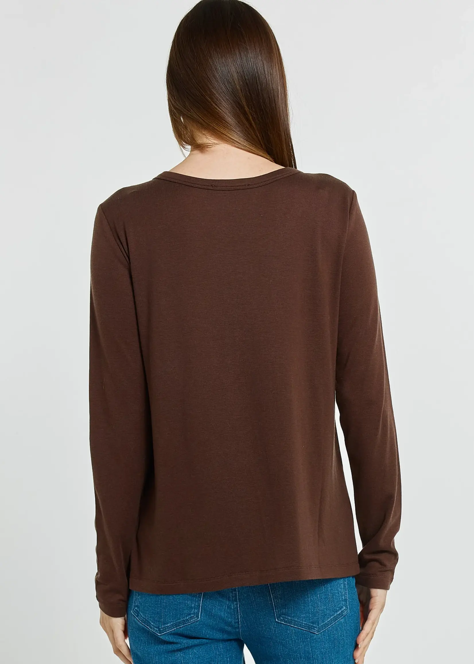 Betty Basic Westin Blended Wool Tee - Chocolate