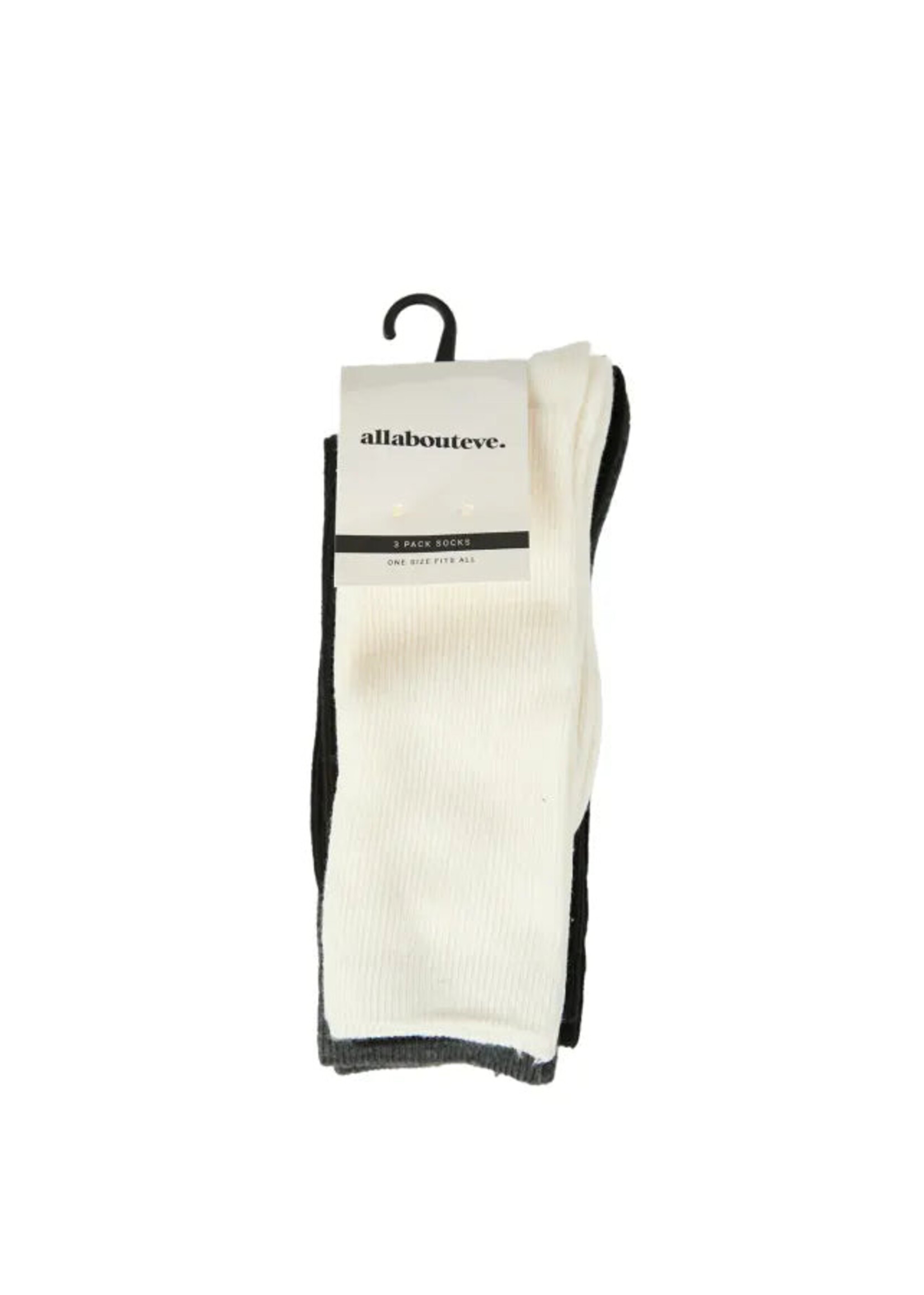 All About Eve Fine Rib Sock 3 Pack