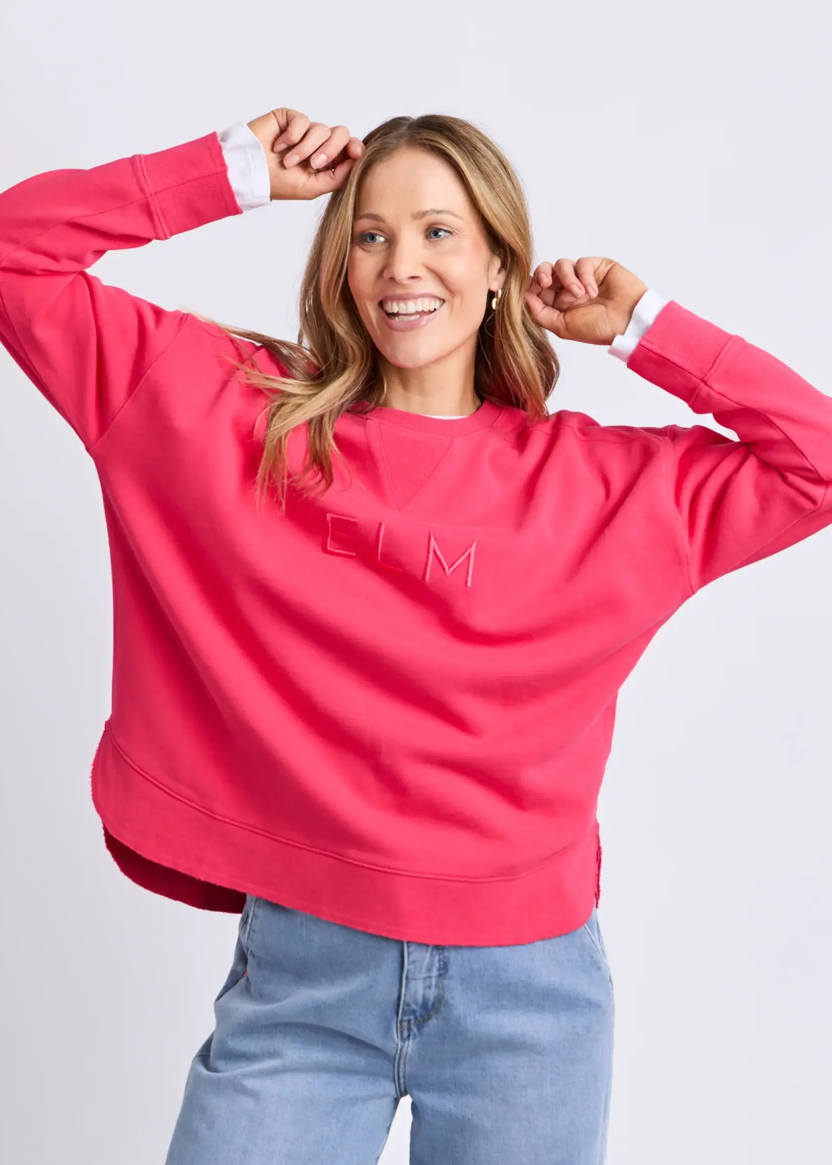 Elm Lifestyle Established Crew -Dark Pink