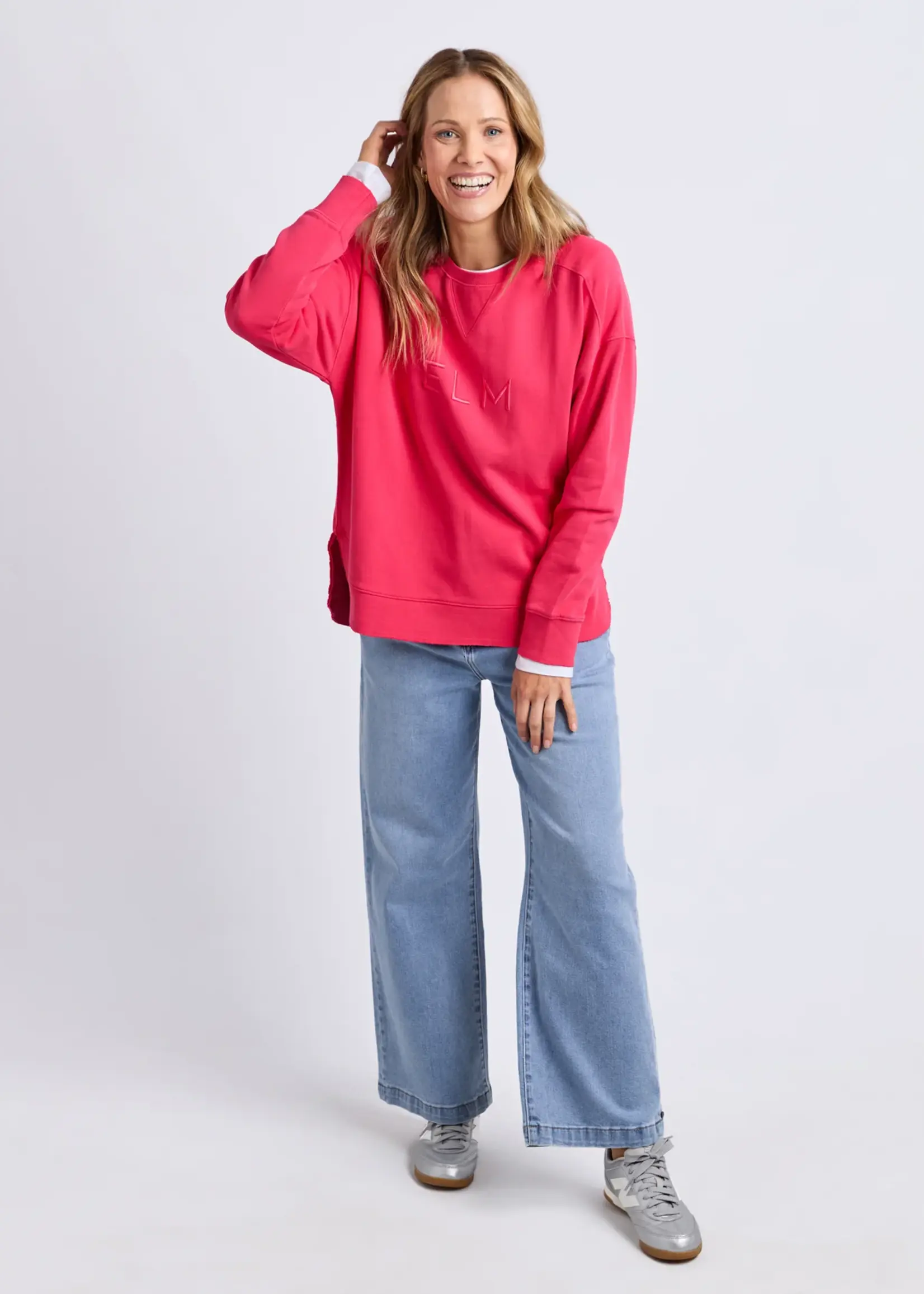 Elm Lifestyle Established Crew -Dark Pink